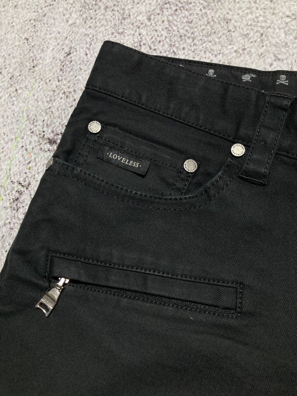 Japanese Brand 2000s Loveless Skull Patch Logo Punk Gothic Vkei Style Pants Size US 32 / EU 48 - 16 Thumbnail