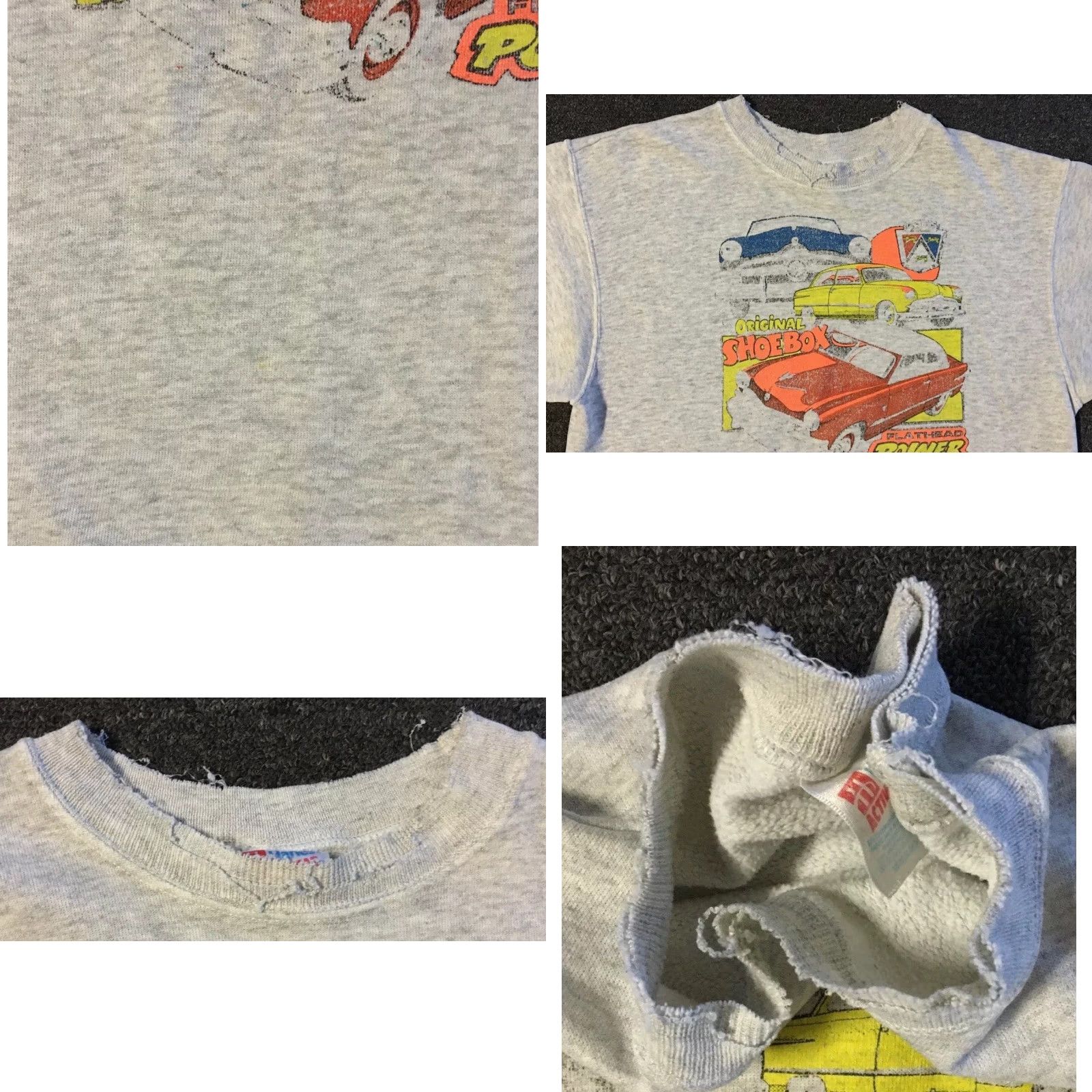 NASCAR Vtg 90s Ford Flathead Power Faded Distressed Sweatshirt XS Racing Car Biker Grunge Hoodie Men Gray XS NASCAR Size US XS / EU 42 / 0 - 8 Thumbnail