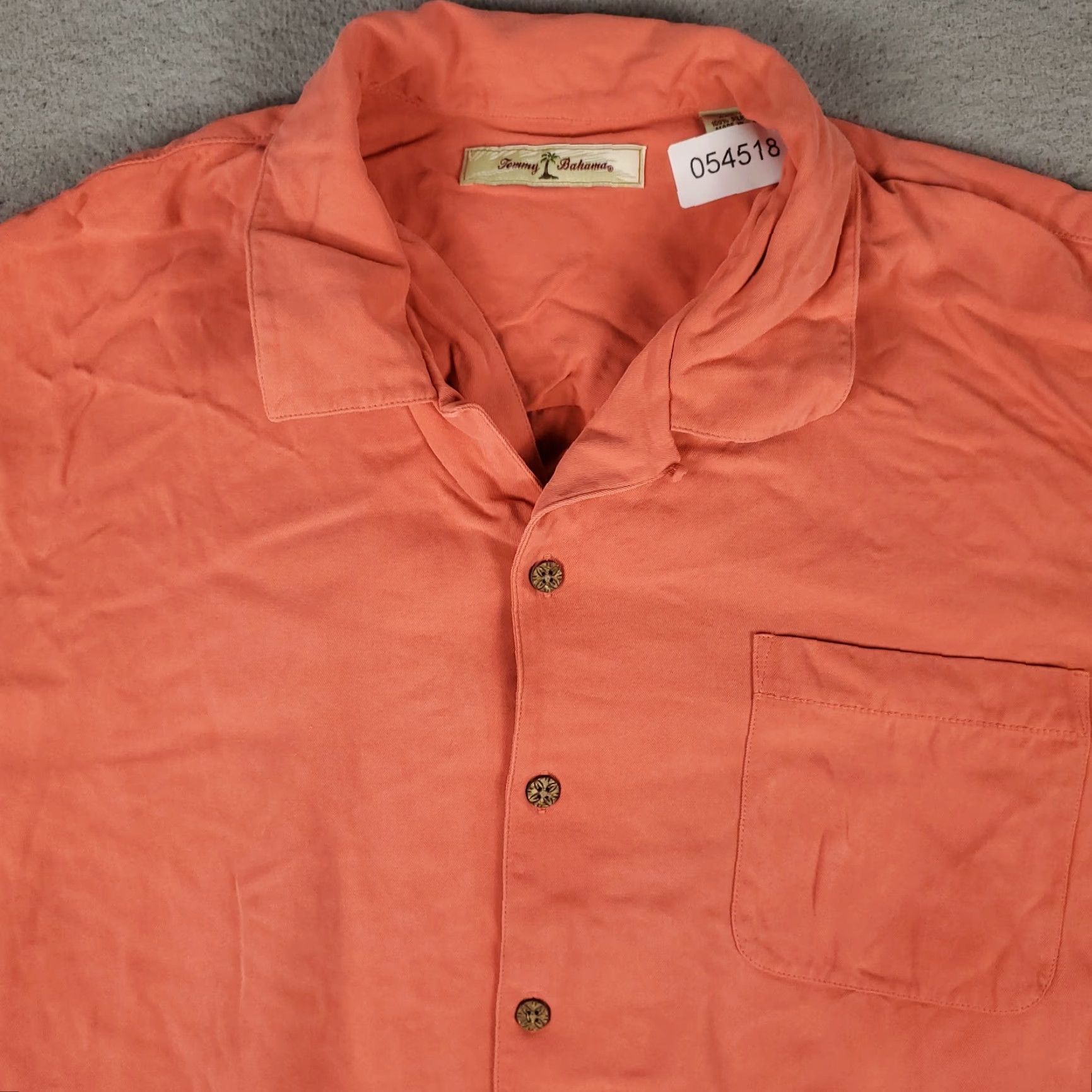 Tommy Bahama Tommy Bahama Shirt Mens 2XL Coral Hawaiian Button-Up Short Sleeve Silk Size US XXL / EU 58 / 5 - 2 Thumbnail