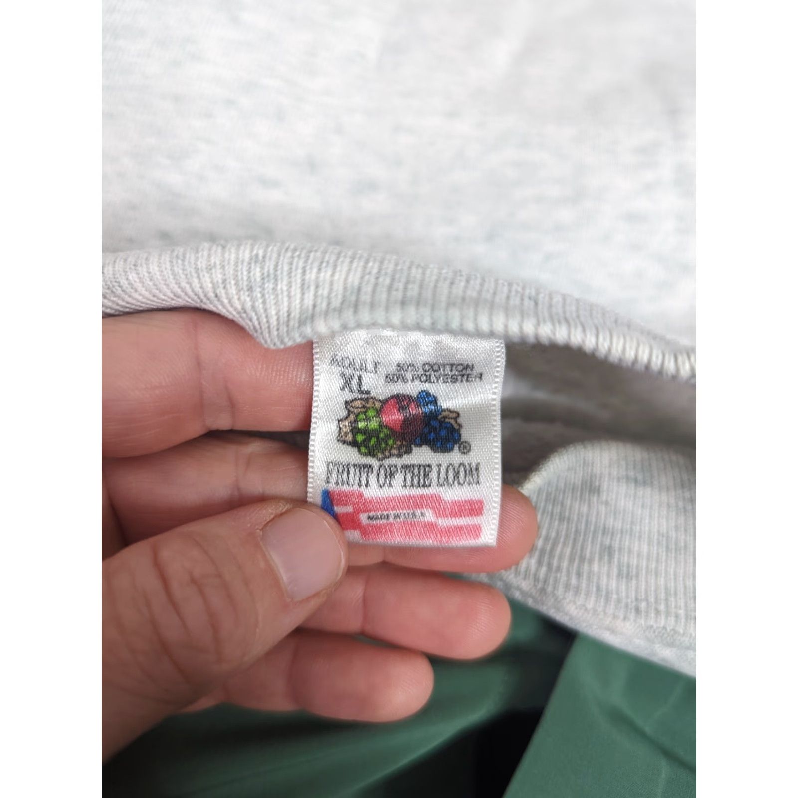 Fruit Of The Loom VINTAGE 90s Jerzees Deer WI Big Bucks Stag Raglan Sweatshirt USA XL Gray Deer Nature Animals Mens Size US XL / EU 56 / 4 - 6 Thumbnail