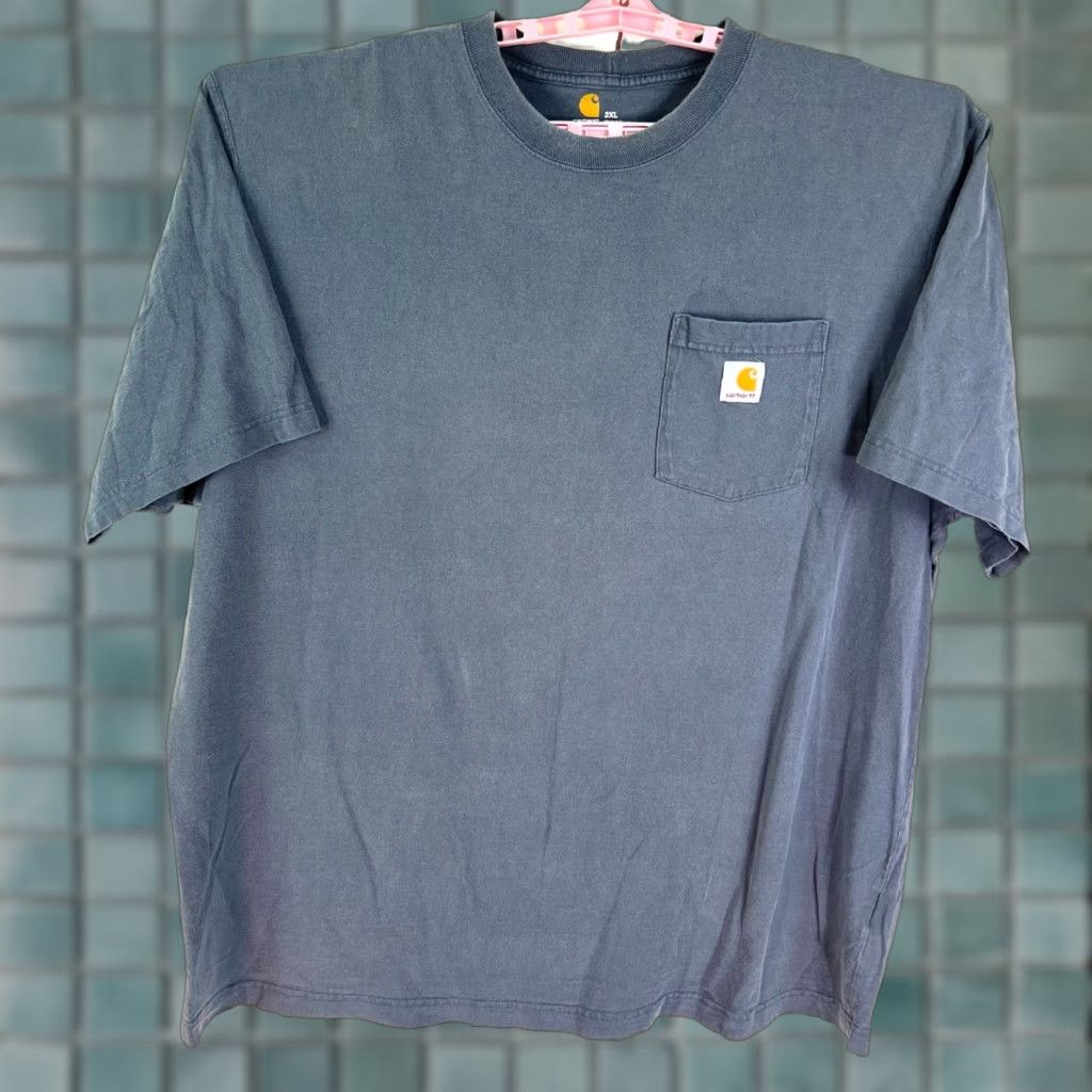 Carhartt VINTAGE Carhartt Original Fit K87 Pocket T Shirt Mens 2XL Gray Size US XXL / EU 58 / 5 - 1 Thumbnail