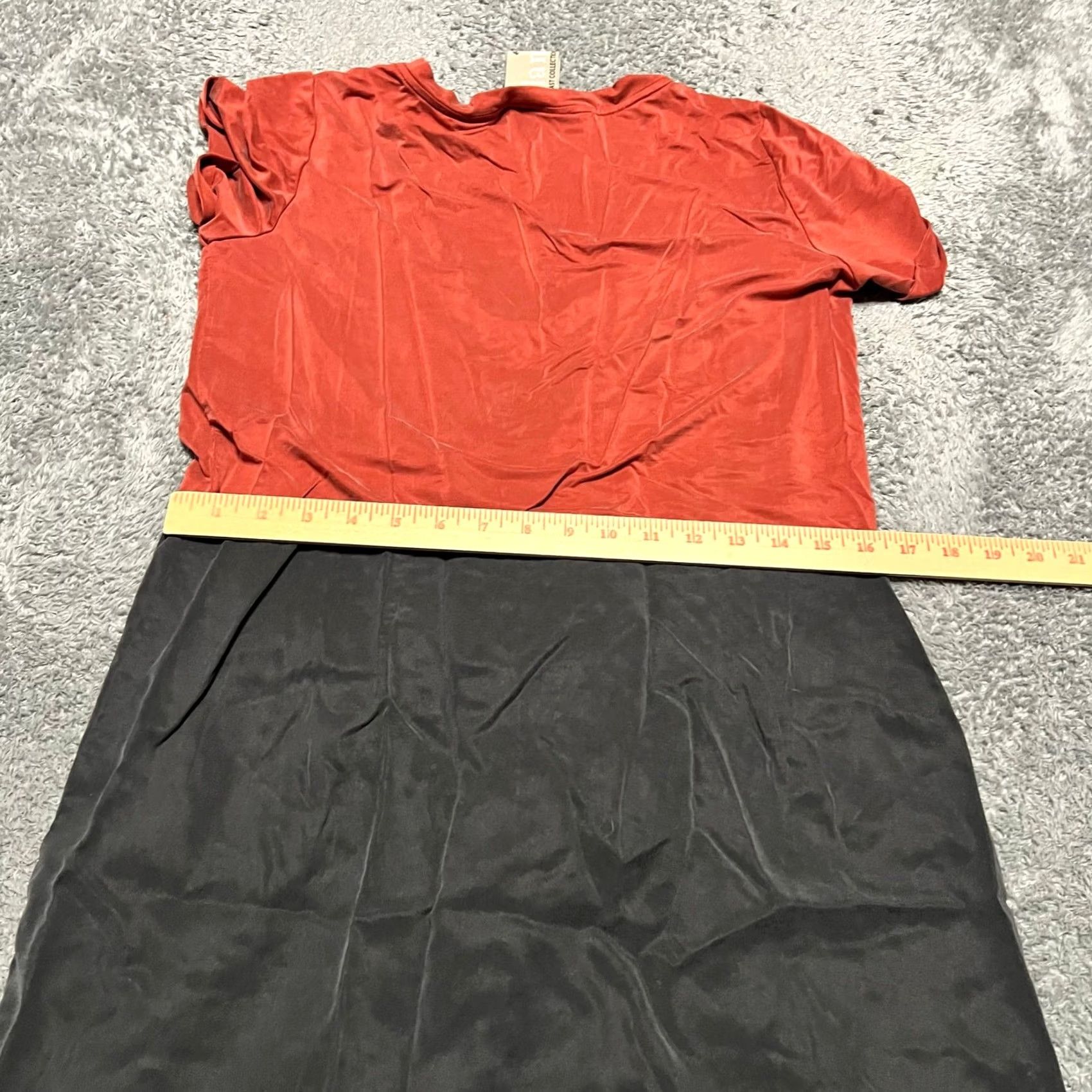 Anthropologie Anthropologie Dolan Dress Women Medium Sleeveless Cupro Black Orange A-Line Knee Length Dress Womens Size M / US 6-8 / IT 42-44 - 5 Thumbnail