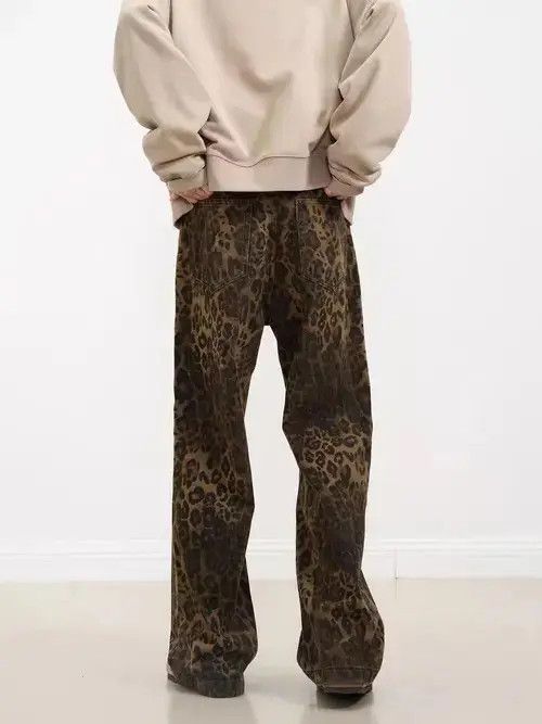 Japanese Brand VIBE Vintage leopard print straight leg jeans Size US 32 / EU 48 - 3 Thumbnail