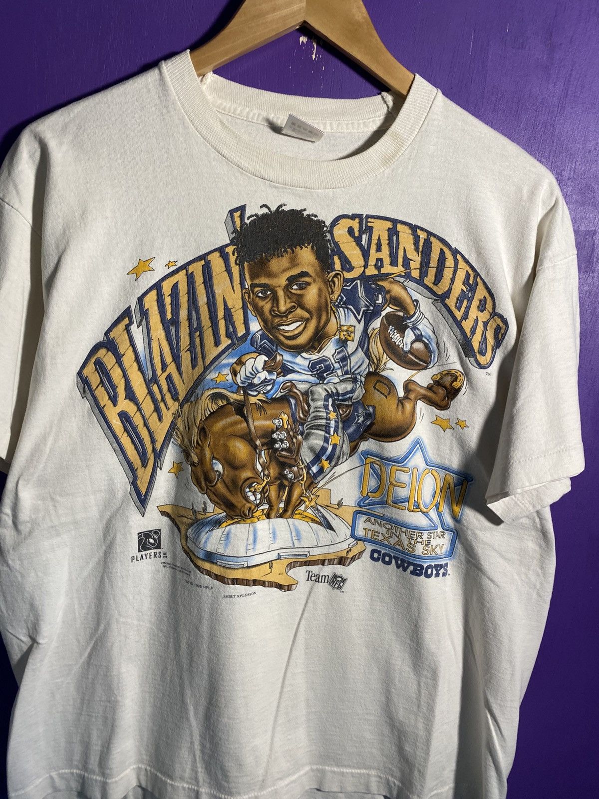 NFL Vintage 1995 Dallas cowboys Deion sanders player tee Size US L / EU 52-54 / 3 - 3 Thumbnail