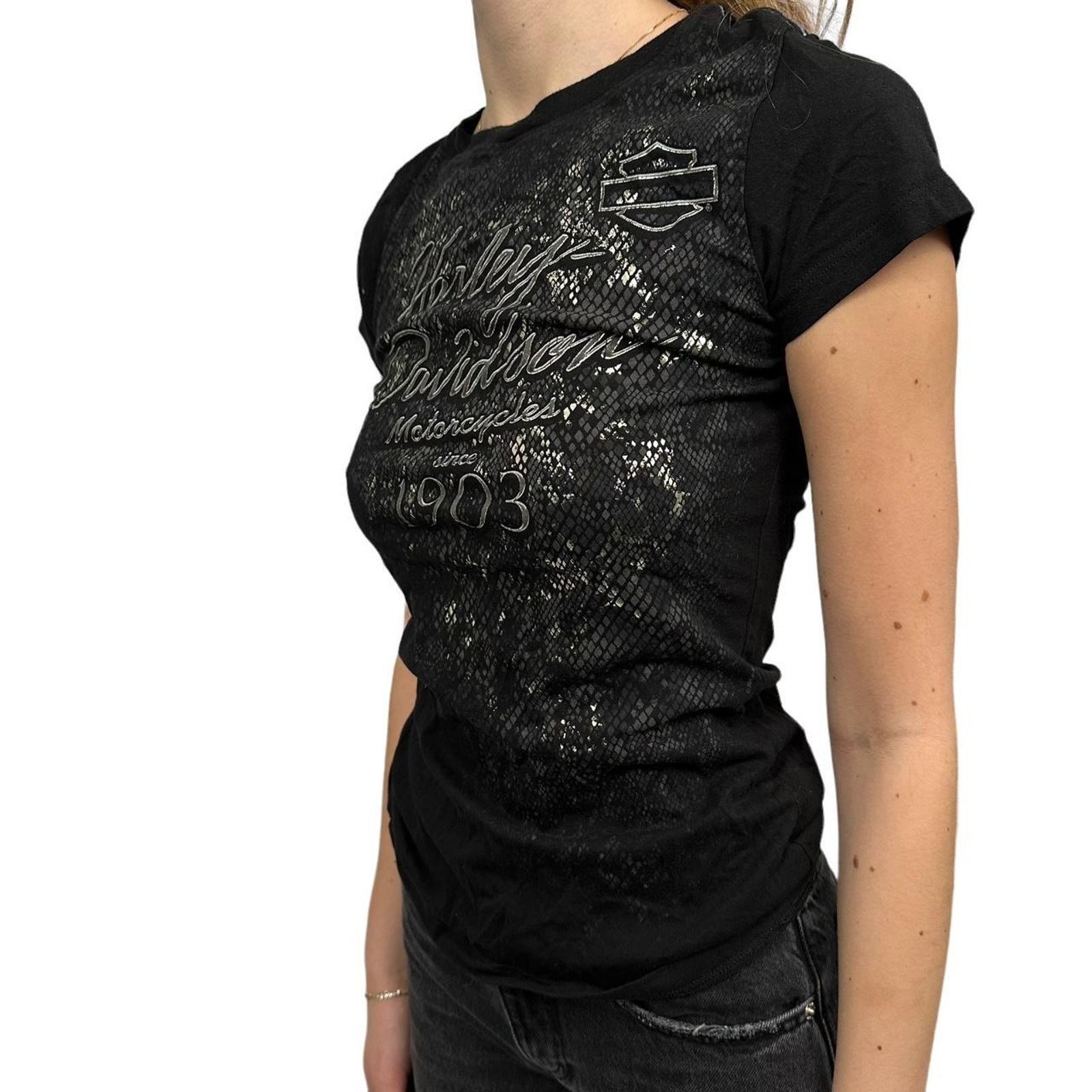Harley Davidson Vintage Women’s Harley Davidson Shiny Tee Size M / US 6-8 / IT 42-44 - 5 Thumbnail
