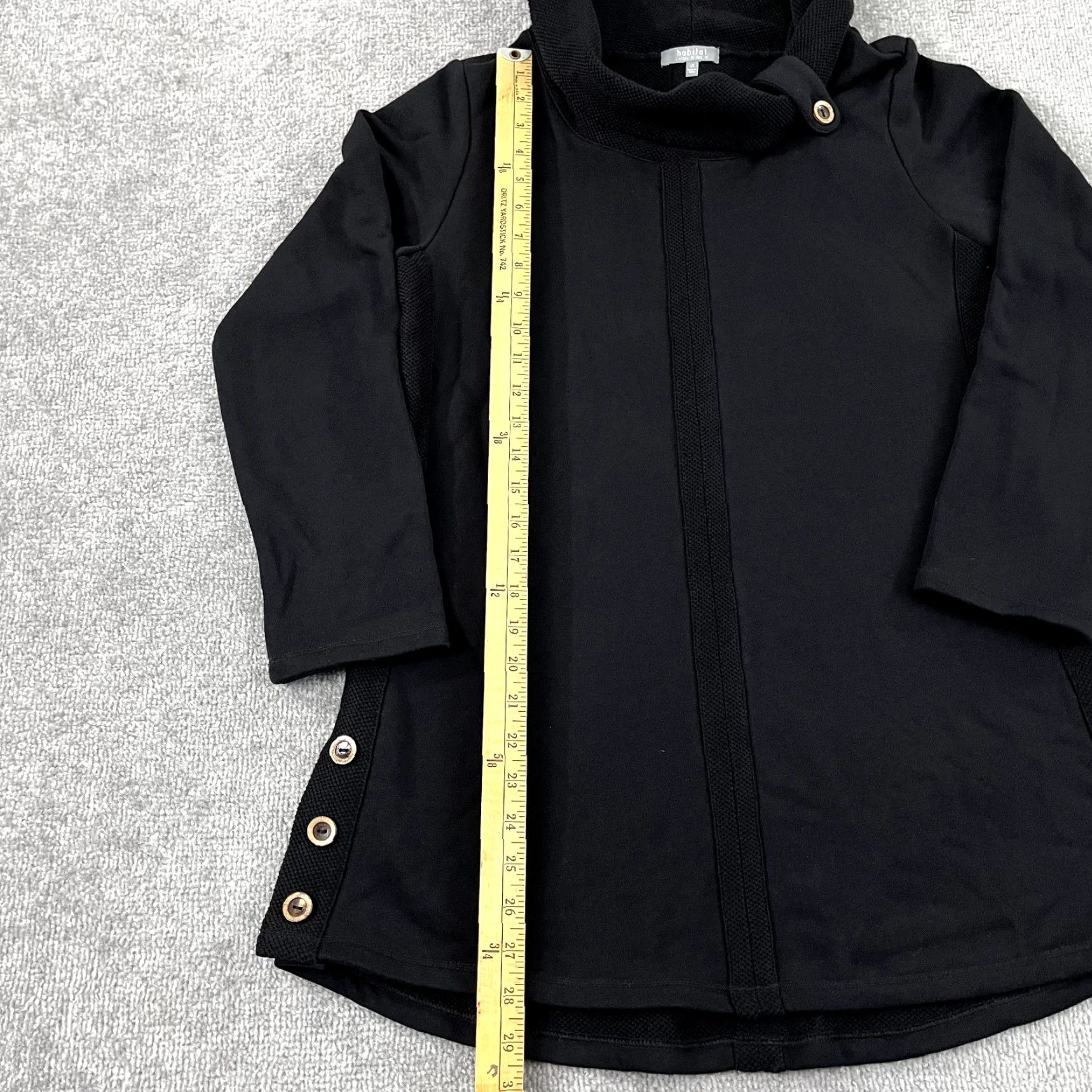 Habitat HABITAT Shirt Womens XS Black Oversized Button Detail Cowl Neck Clothes to Live Size XS / US 0-2 / IT 36-38 - 4 Thumbnail