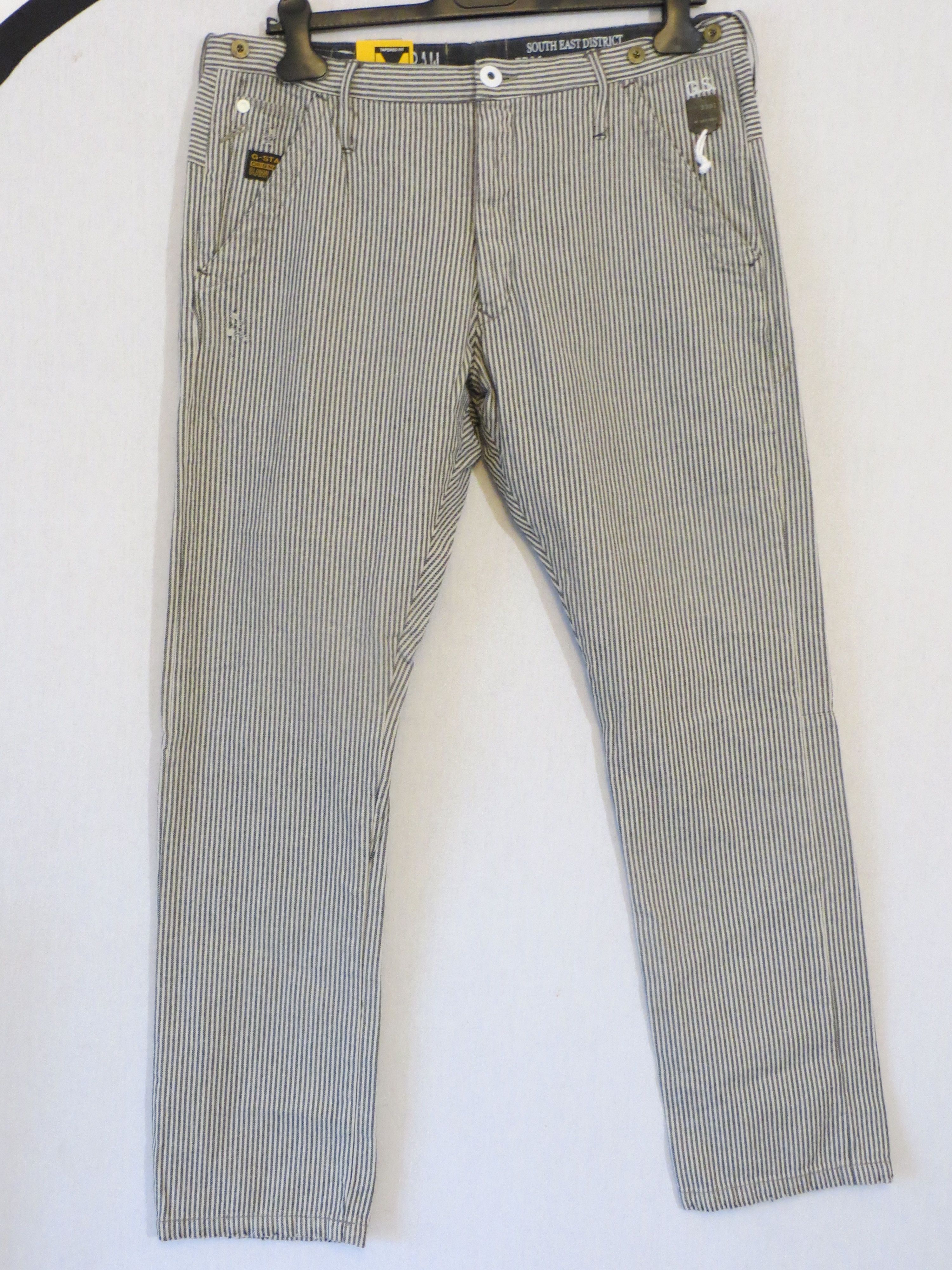 G-Star 3301 BRIDGE STRIPE PANTS Size US 33 - 3 Thumbnail