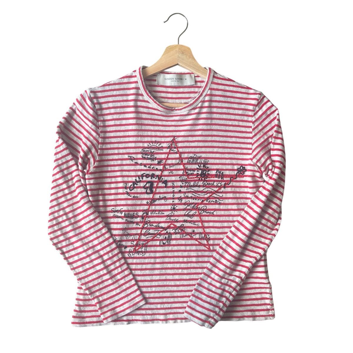Golden Goose Golden Goose Red & White Striped Womens Long Sleeve Size S / US 4 / IT 40 - 1 Thumbnail