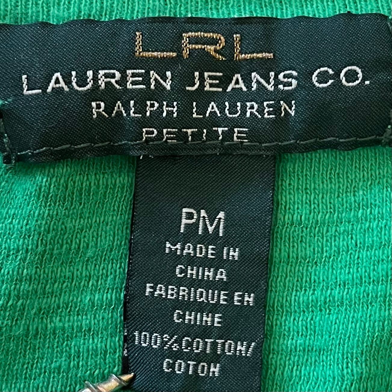 Lauren Ralph Lauren Lauren Ralph Lauren Jeans Co. Petite Green 3/4-Sleeve Top Size M / US 6-8 / IT 42-44 - 4 Thumbnail