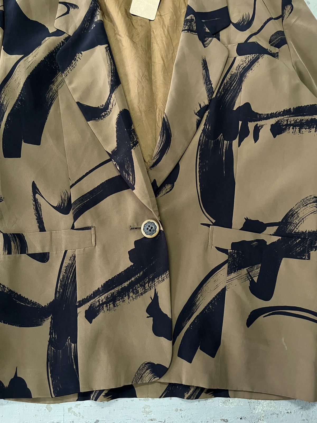 Japanese Brand Vintage Art Ink Stroke Blazer Yohji Yamamoto Style Size US M / EU 48-50 / 2 - 3 Thumbnail