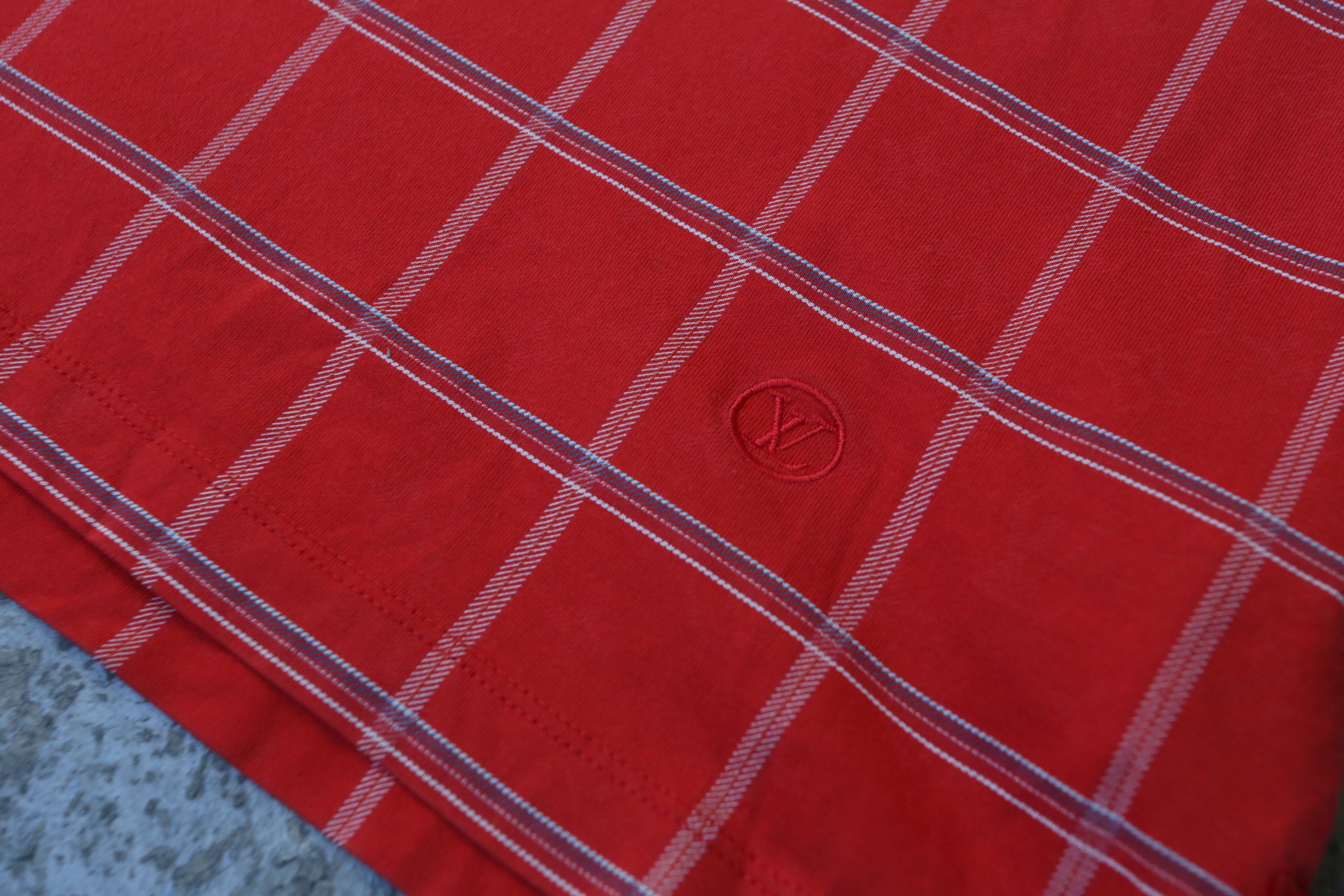 Kim Jones Louis Vuitton - KJ - Pre-Fall 2016 - Monogram Check Tee Size US L / EU 52-54 / 3 - 5 Thumbnail