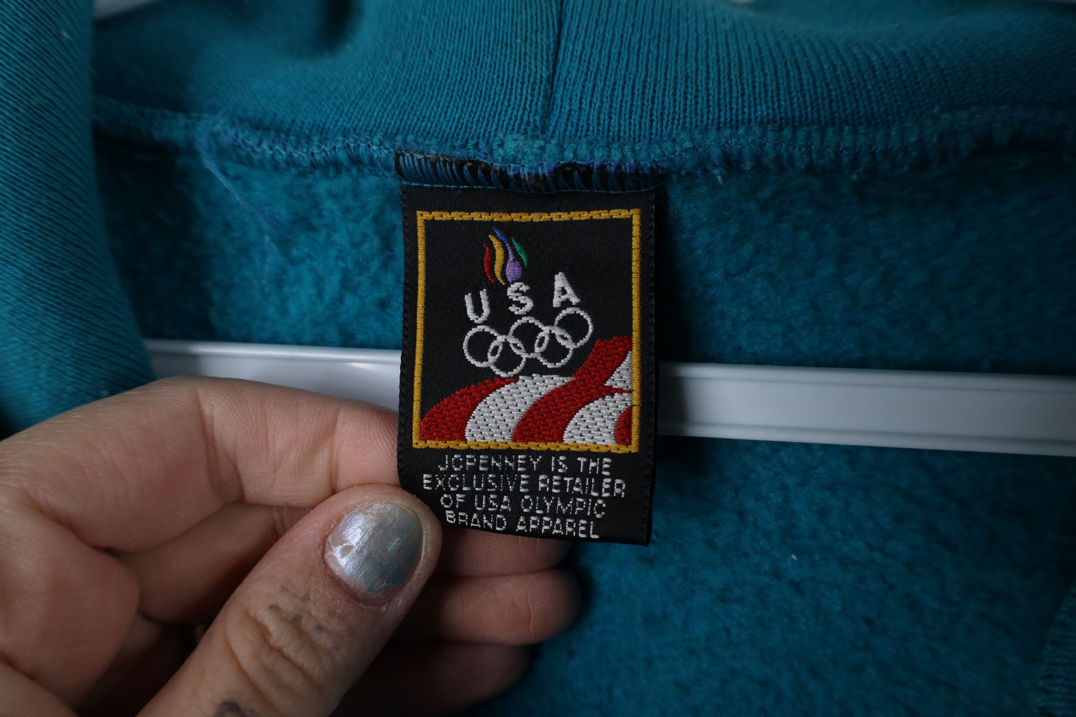 Vintage Vintage 90s USA Olympics Heavyweight Full Zip Hoodie USA Size US L / EU 52-54 / 3 - 10 Thumbnail