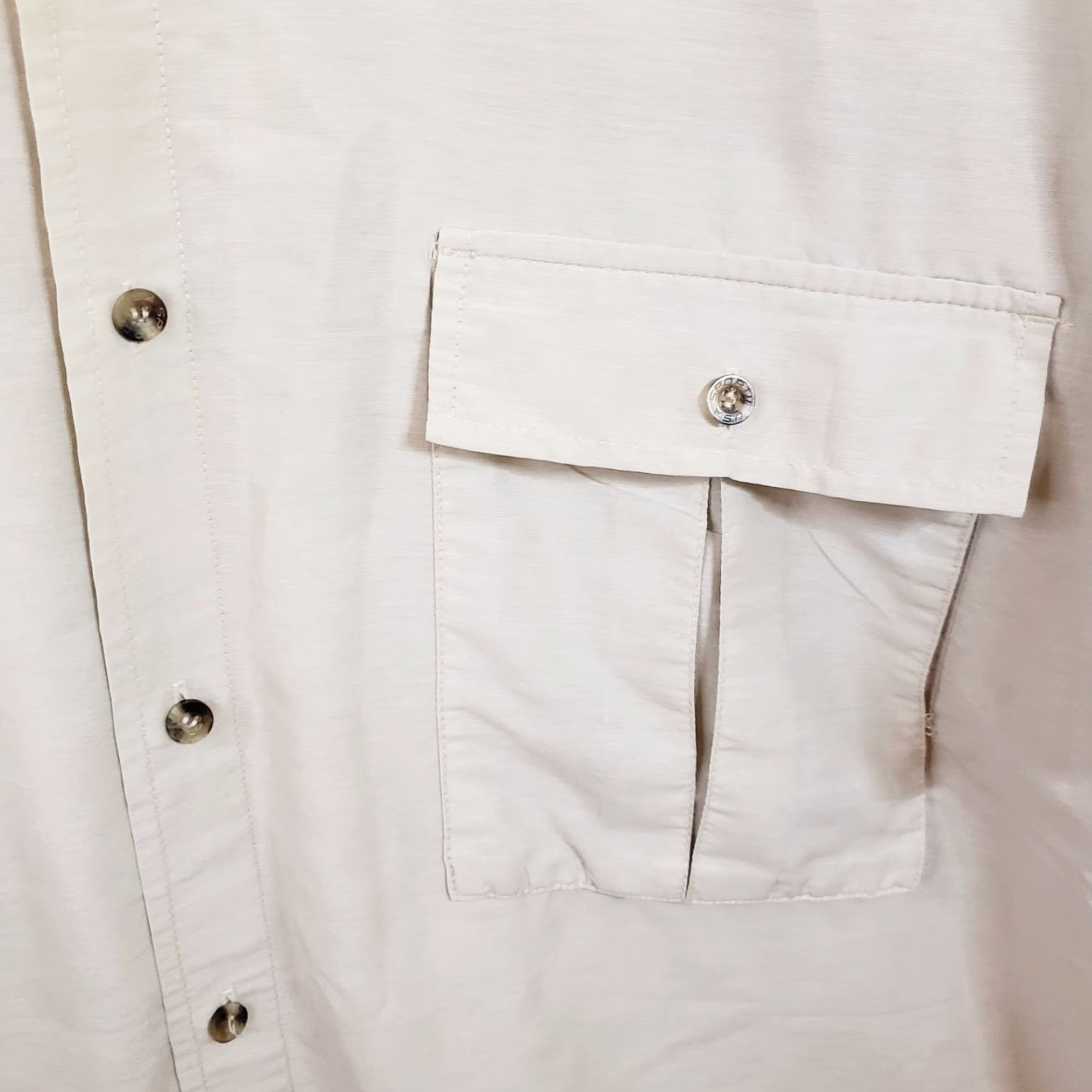 Vintage VINTAGE Sportif USA Men’s Beige Short Sleeve Button Up Vented Fishing Shirt XL Beige Shirt Mens Regular - Size US XL / EU 56 / 4 - 6 Thumbnail