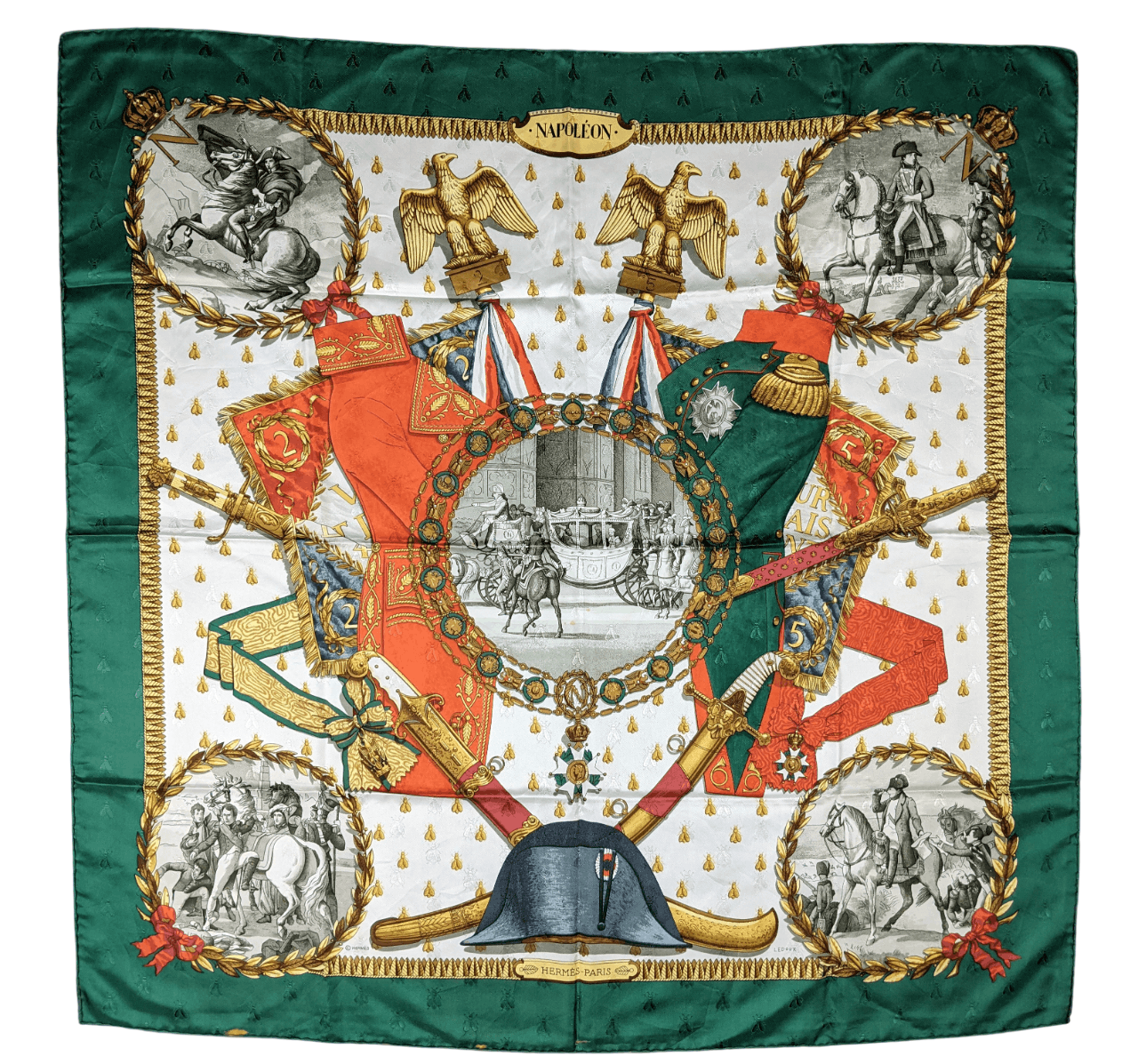 Hermes Hermes Paris Napoleon By Philippe Ledoux Silk Scarf Size ONE SIZE - 1 Thumbnail