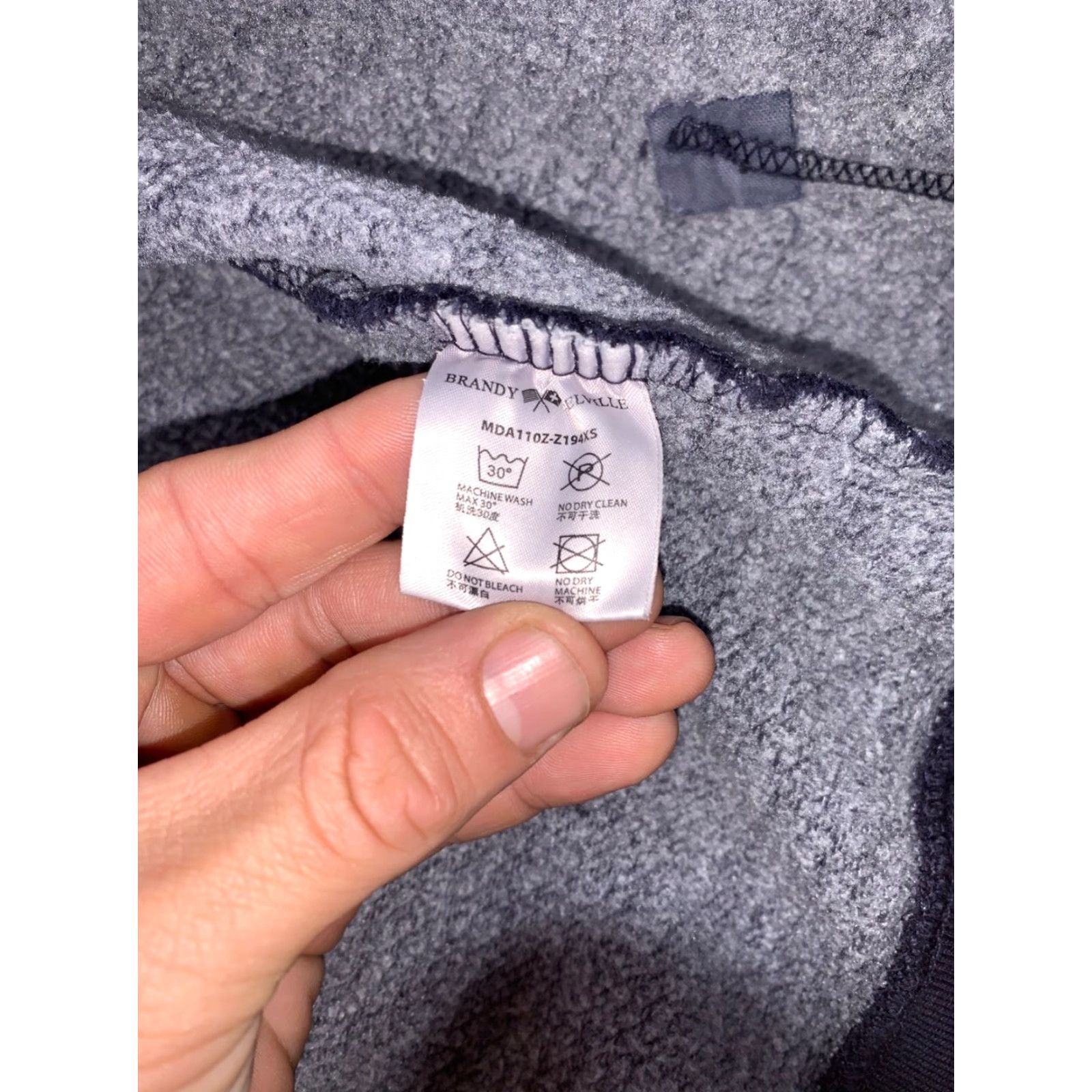 Brandy Melville Brandy Melville Jacket Womens One Size Blue Hooded Zip Cotton Jacket Size ONE SIZE - 4 Thumbnail