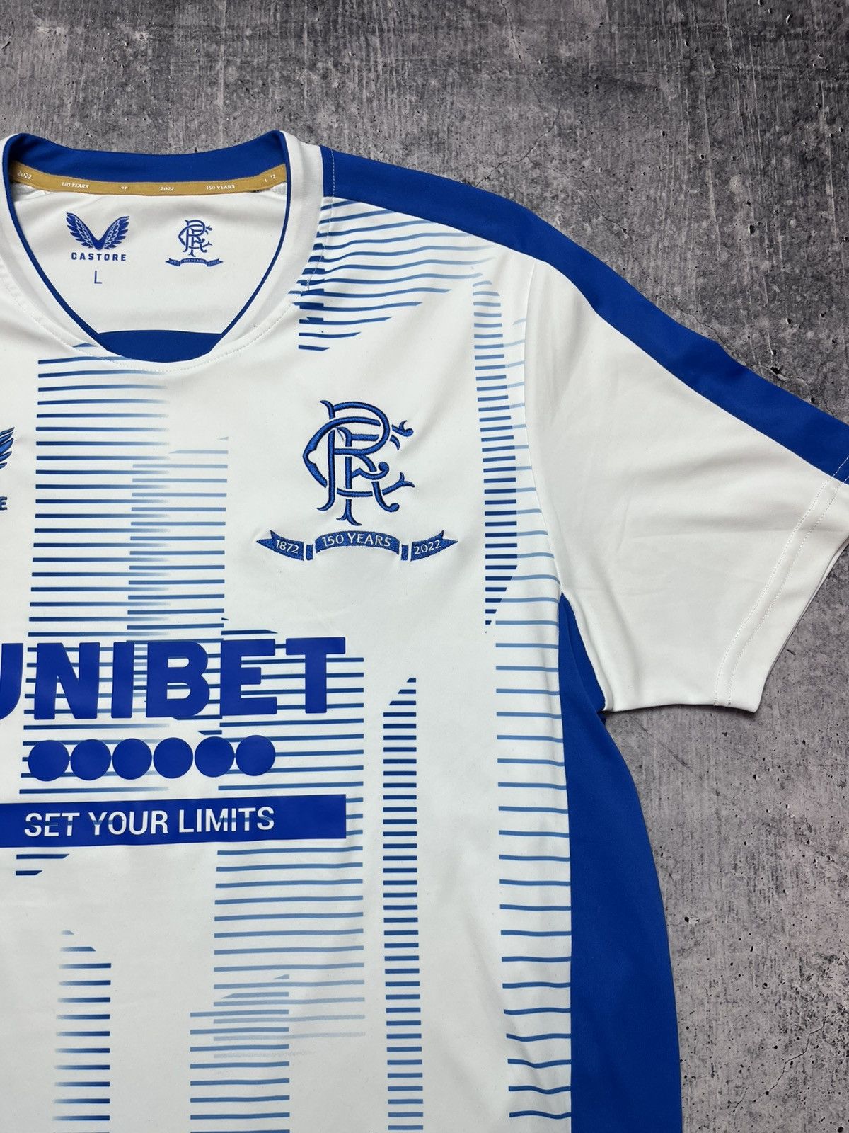 Castore Rangers 150 Years Jersey Football Shirt White Men Size L Size US L / EU 52-54 / 3 - 3 Thumbnail