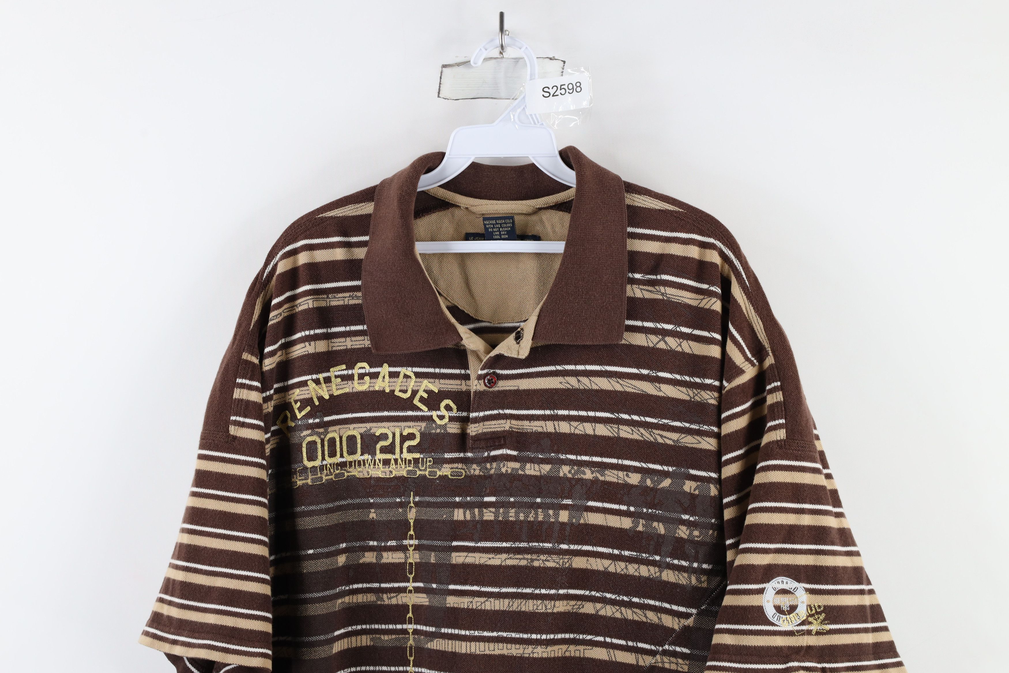 Marithe + Francois Girbaud × Vintage Vintage 90s Marithe Francois Girbaud Striped Polo Shirt Size US XL / EU 56 / 4 - 2 Thumbnail