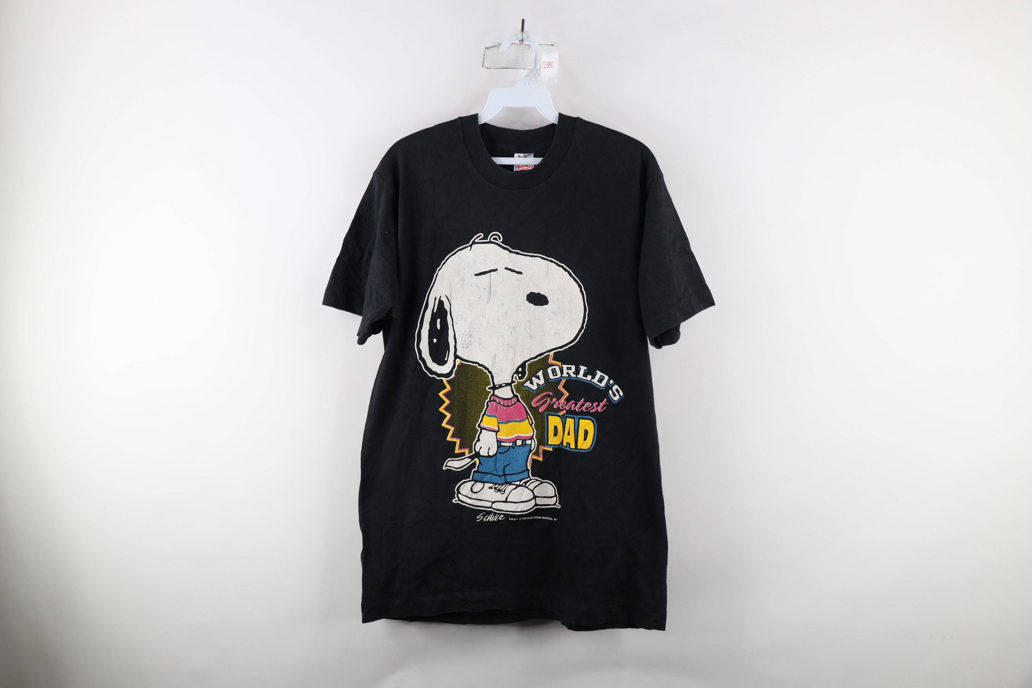 90s SNOOPY usa製 Vintage Vintage 90s Snoopy Joe Cool Worlds Greatest Dad T-Shirt