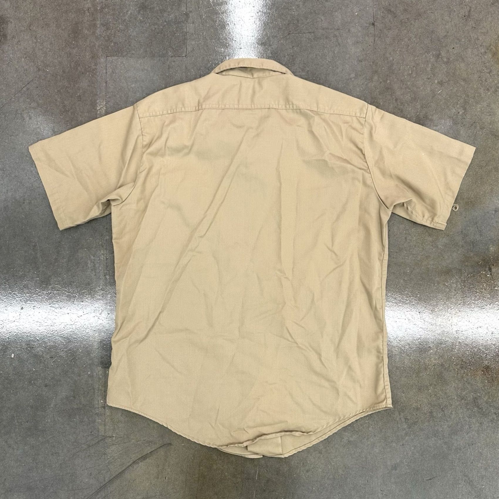 Sears VINTAGE Sears Perma Prest Short Sleeve Button Front Shirt L Beige Rockabilly 60s Mens Large Size US L / EU 52-54 / 3 - 5 Thumbnail