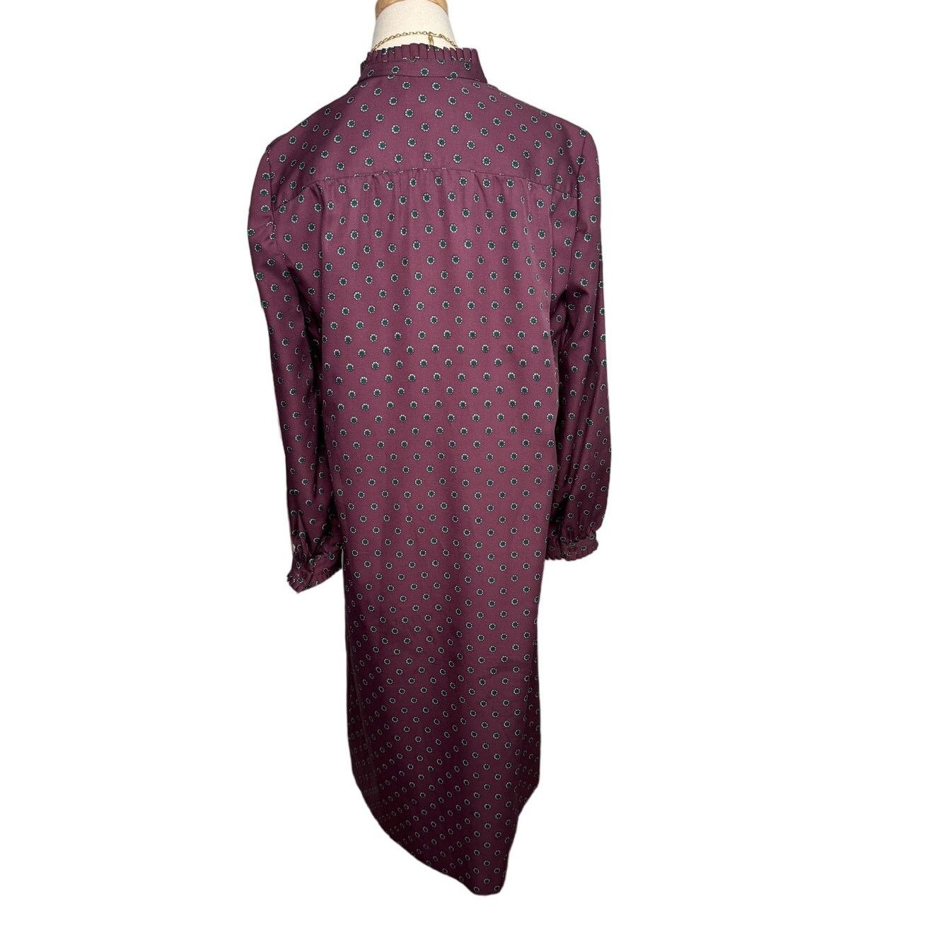 Vintage Vintage 70s/80s Schrader Sport ruffle collar shirt dress M Size M / US 6-8 / IT 42-44 - 4 Thumbnail