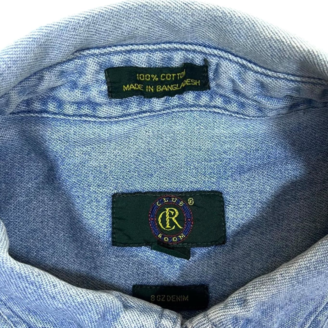 Club Room VINTAGE Club Room Blue Denim Long Sleeve Button-Up Cotton Shirt Large XL Mens Shirt Size US L / EU 52-54 / 3 - 4 Thumbnail