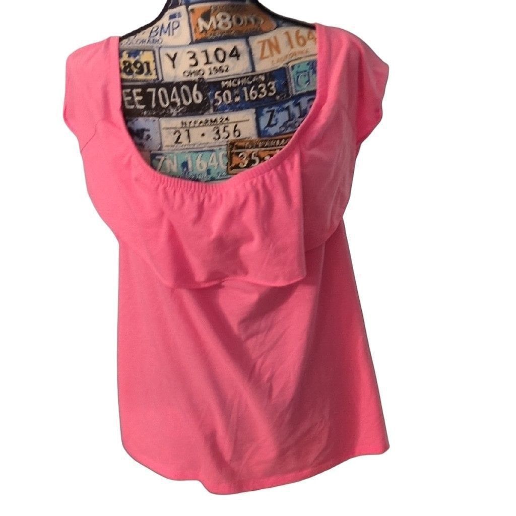 Lilly Pulitzer Lilly Pulitzer Hot Pink Off The shoulder Top Size Medium Size M / US 6-8 / IT 42-44 - 1 Thumbnail