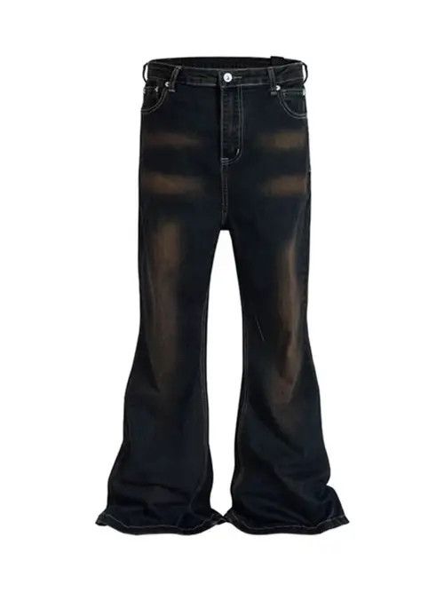 VIBE Vintage-style contrast mud-dyed bootcut jeans Size US 32 / EU 48 - 5 Thumbnail