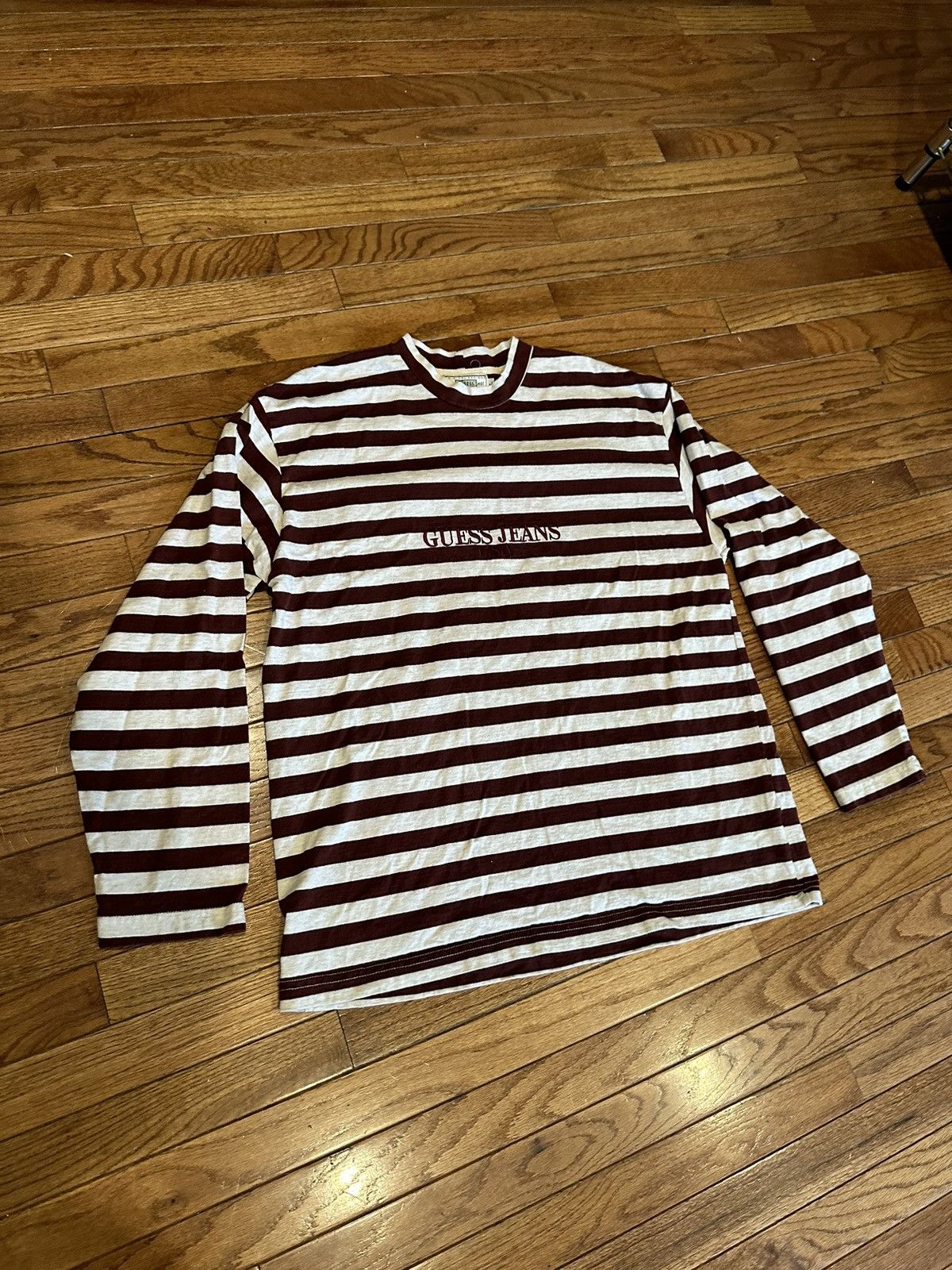 Guess × Vintage 1988 long sleeve GUESS stripe shirt Size US L / EU 52-54 / 3 - 1 Thumbnail