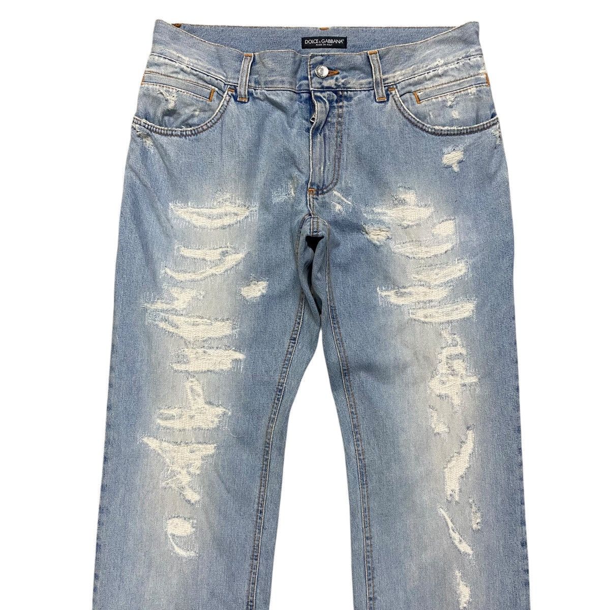 Dolce & Gabbana Dolce&gabbana Repaired Denim Jeans Lightwash Size US 34 / EU 50 - 3 Thumbnail
