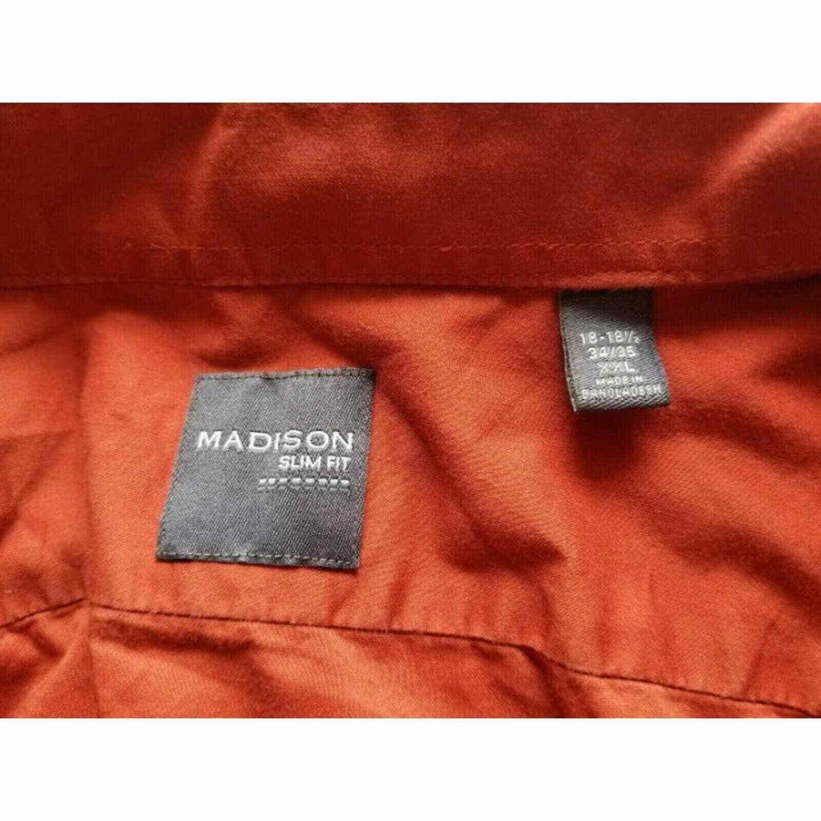 Madison MADISON Light Red Dress Shirt Slim Fit Button Down Collare Size US XXL / EU 58 / 5 - 4 Thumbnail