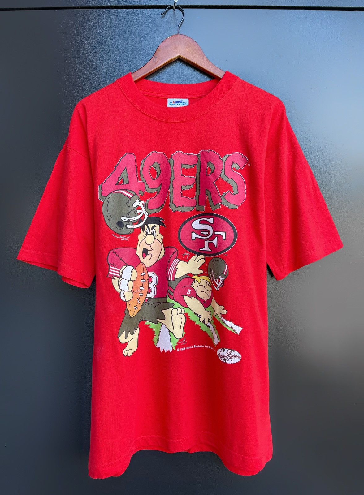 Vintage Vintage 1994 Flintstones x San Francisco 49ers NFL Cartoon L Size US L / EU 52-54 / 3 - 1 Thumbnail