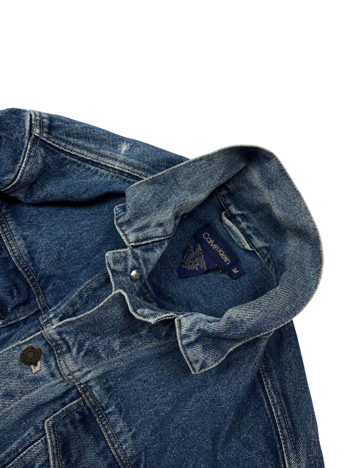 Calvin Klein × Vintage Vintage 80s Calvin Klein Denim Jacket Scovill Buttons Size US M / EU 48-50 / 2 - 9 Thumbnail