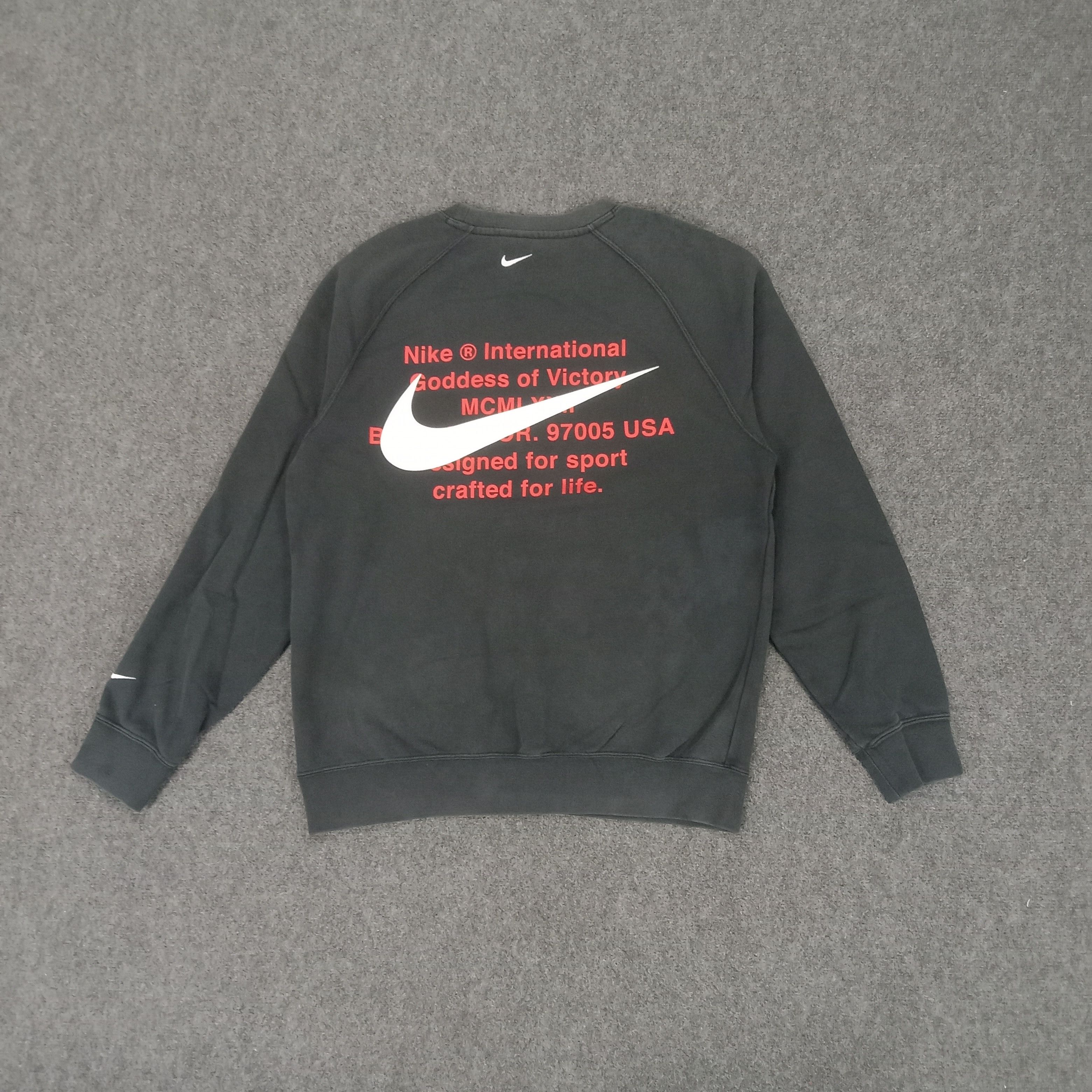 Nike × Vintage Nike Embroidery Double Logo Streetwear Sweatshirt Size US M / EU 48-50 / 2 - 1 Thumbnail