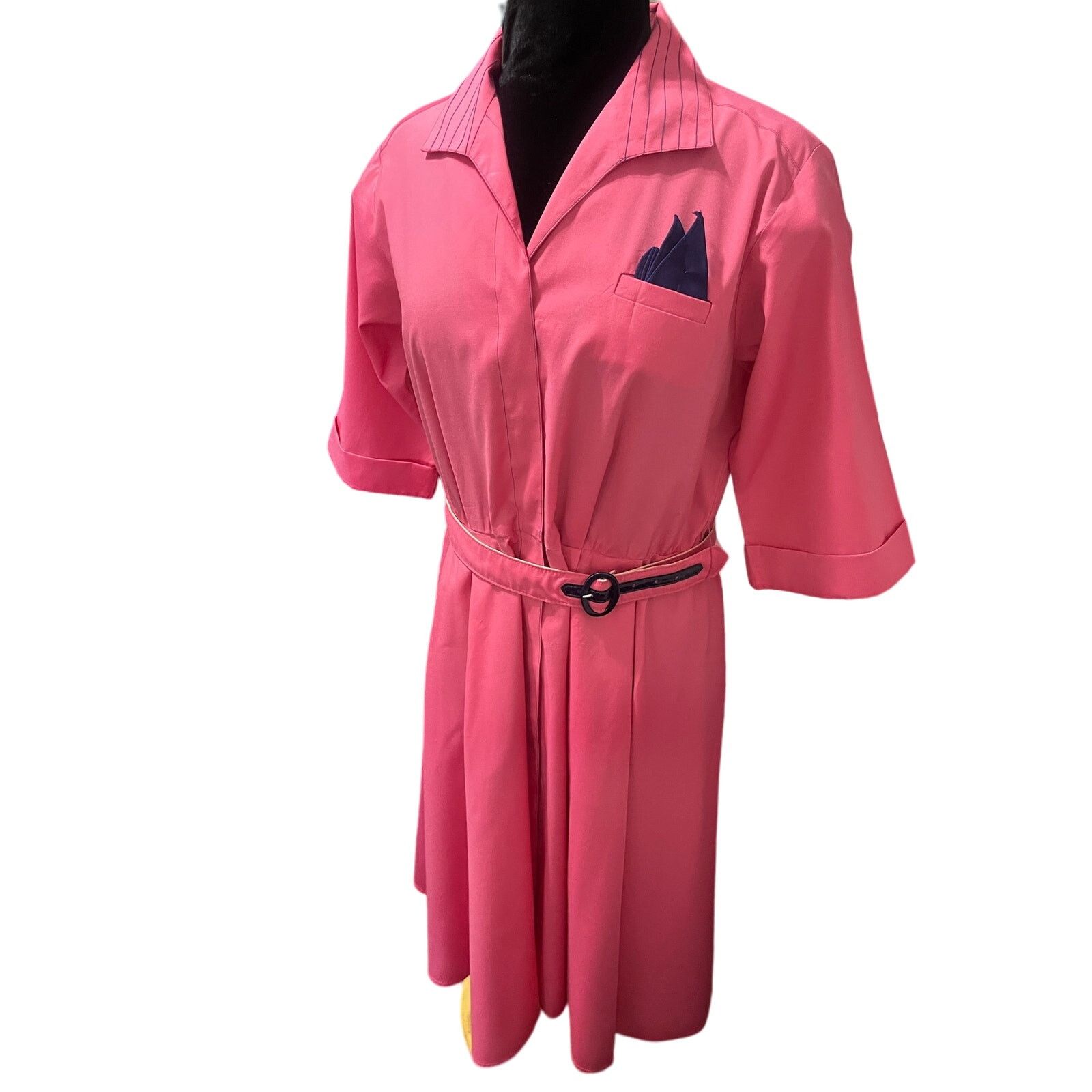 Vintage Vintage Willi Barbie Pink Midi Dress 14 Med Large Rockabilly Size L / US 10 / IT 46 - 3 Thumbnail
