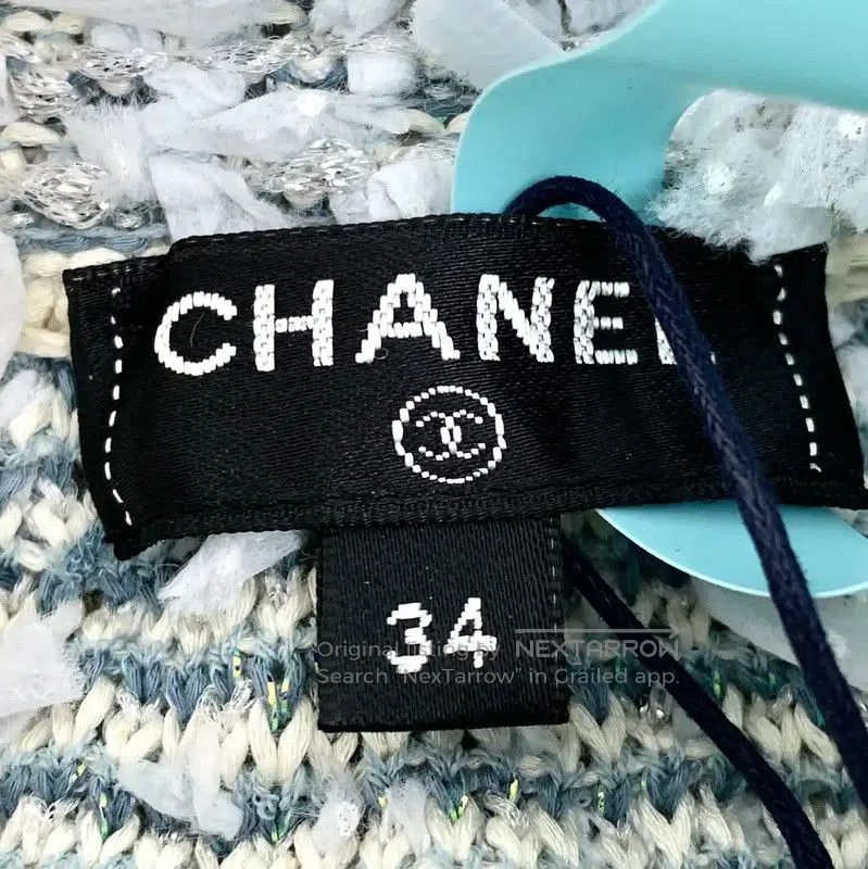 Chanel Chanel Light Blue Wool Blend Skirt . Size 23" - 5 Thumbnail