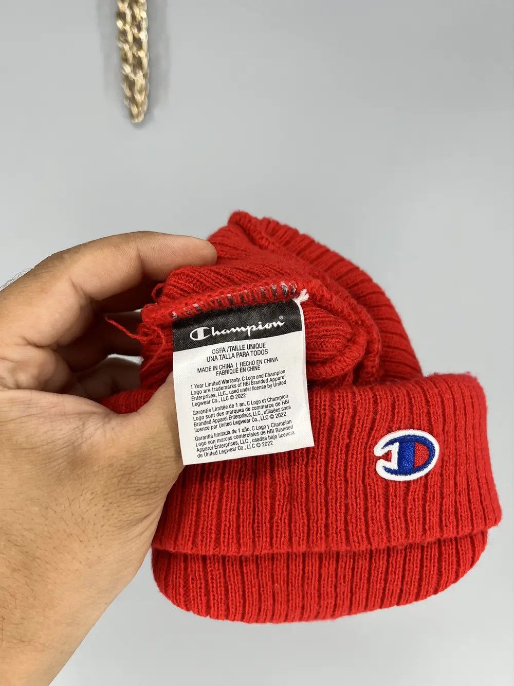Champion Vintage Champion Small Logo Embroidered Beanie hat Size ONE SIZE - 3 Thumbnail
