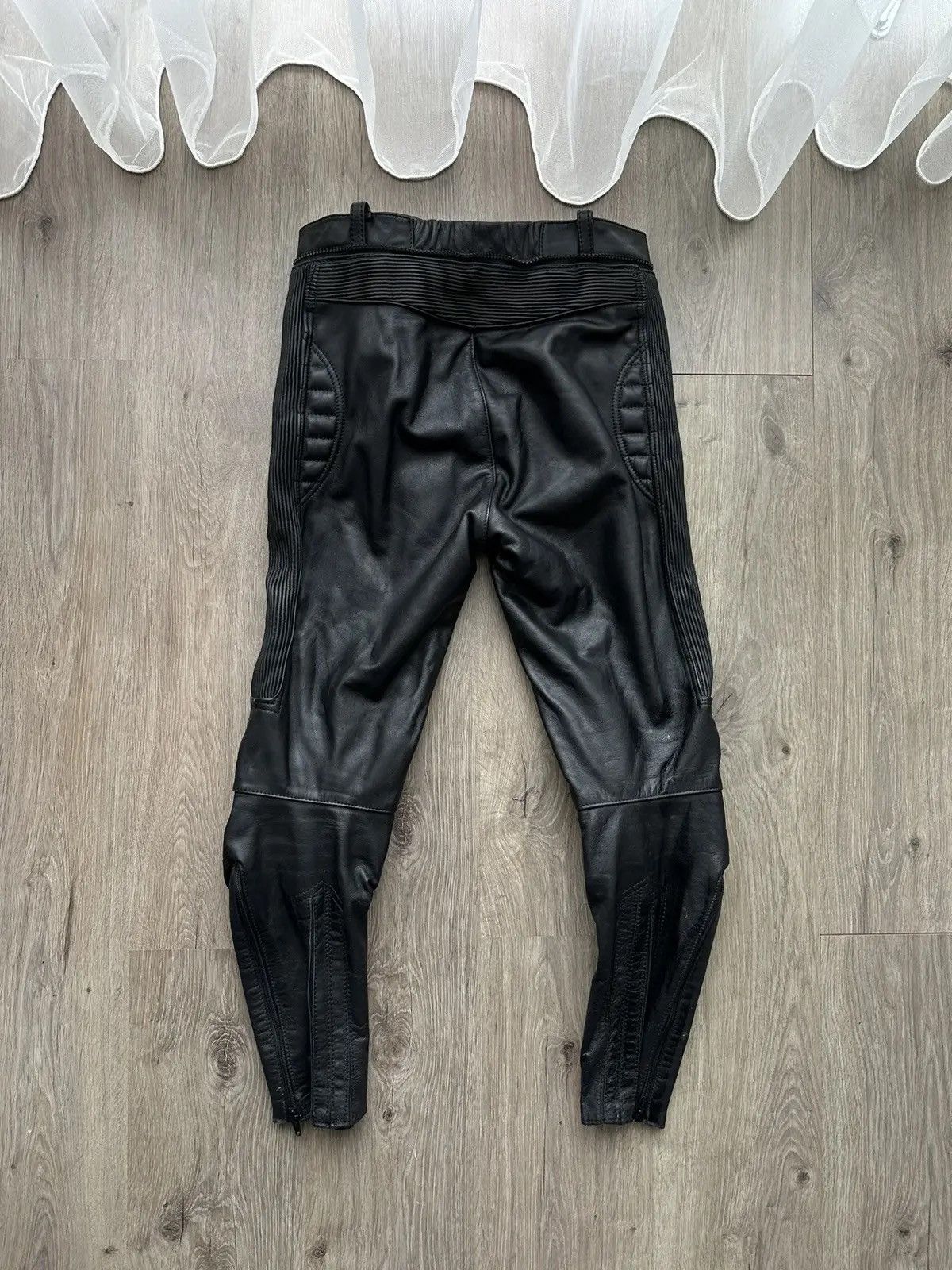 Genuine Leather × Vintage Vintage Genuine Leather Louis Moto Black pants Size US 32 / EU 48 - 8 Thumbnail