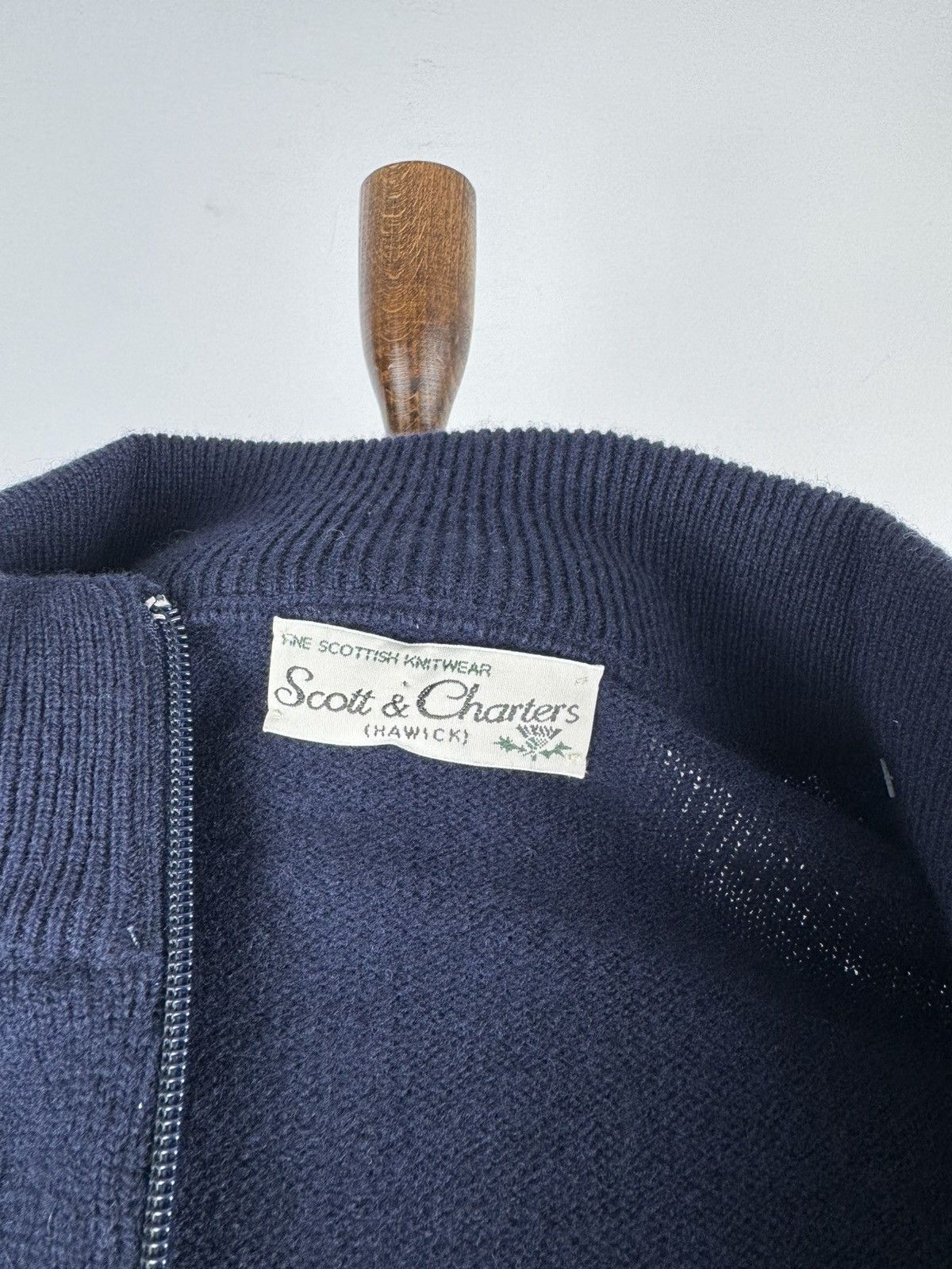 Scott & Charters Men’s Scott Charters Scotland Wool Sweater Zip Jumper XXL Size US XXL / EU 58 / 5 - 6 Thumbnail