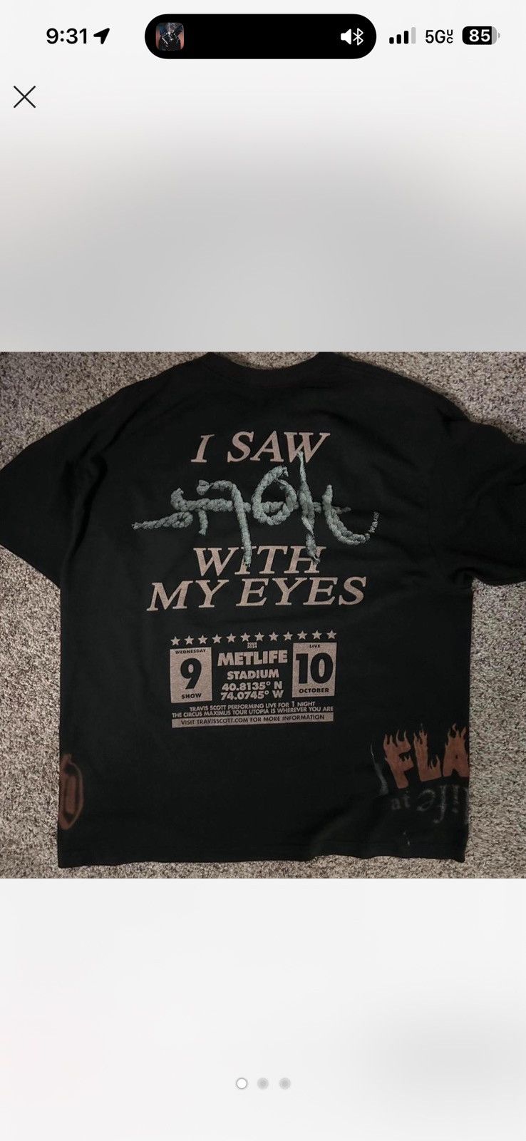 Travis Scott Travis Scott Metlife Exclusive Utopia Shirt Size US XL / EU 56 / 4 - 1 Thumbnail