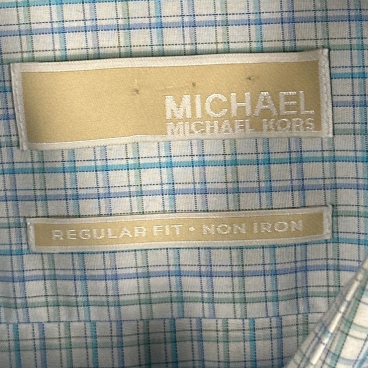 Michael Kors Michael Kors Mens Blue Plaid Dress Shirt Size XXL Size US XXL / EU 58 / 5 - 4 Thumbnail