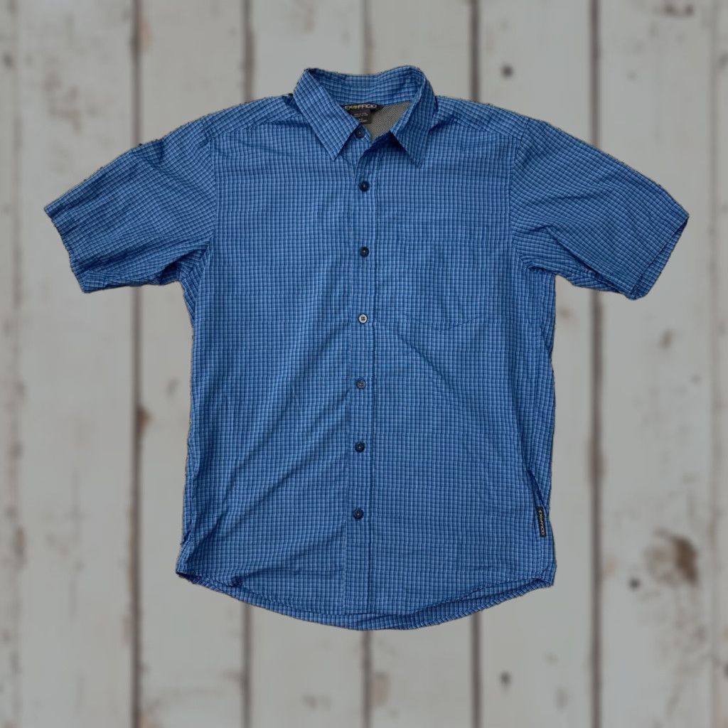 ExOfficio ExOfficio Shirt Mens Medium Blue Plaid Flannel Outdoor Lightweight Vented Size US M / EU 48-50 / 2 - 1 Thumbnail