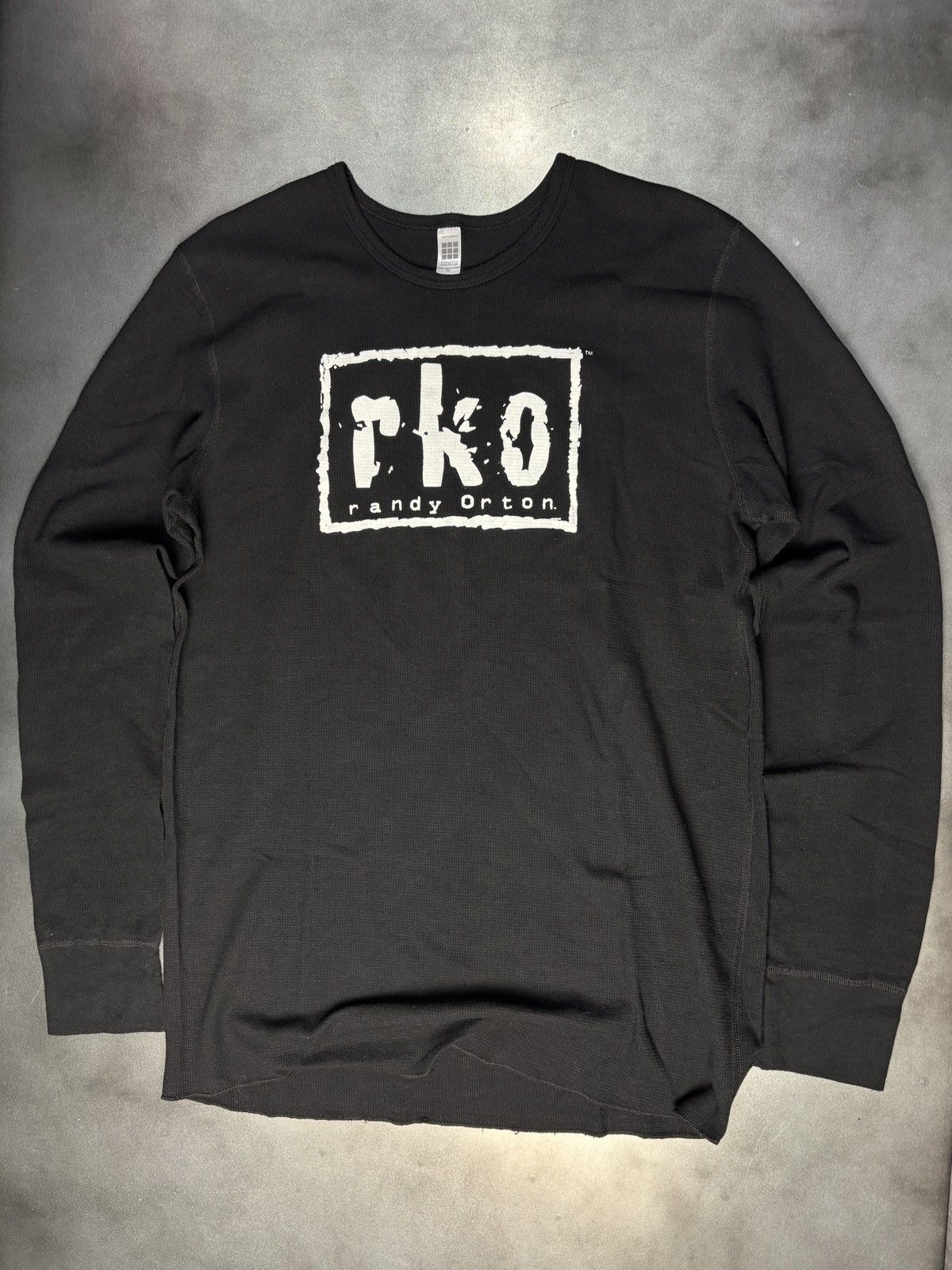 American Apparel × Vintage × WWE Randy Orton RKO Waffle Thermal Longsleeve 2000s Y2K Size US XL / EU 56 / 4 - 1 Thumbnail