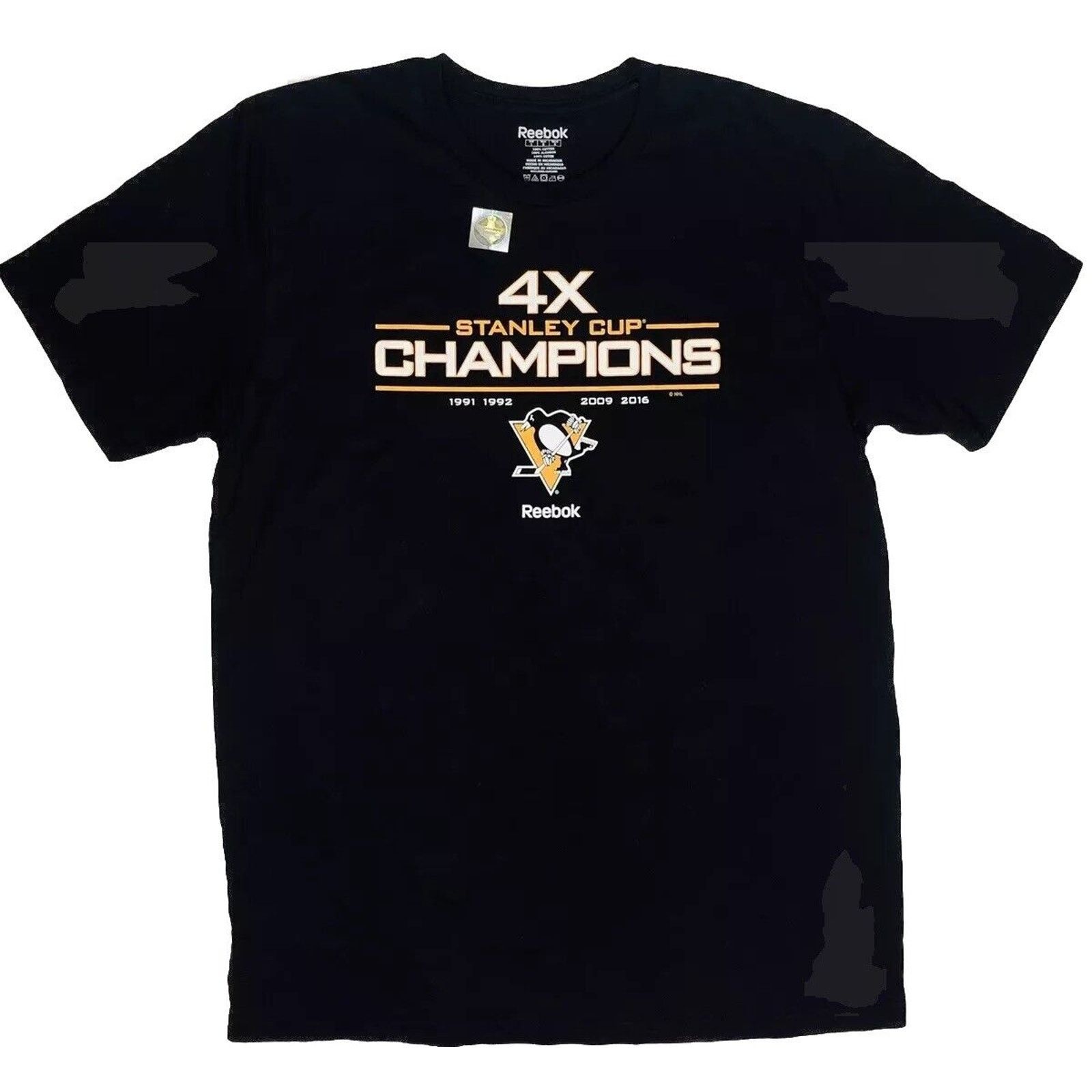 Reebok Reebok NHL Pittsburgh Penguins Black Stanley Cup T Shirt L Size US L / EU 52-54 / 3 - 1 Thumbnail