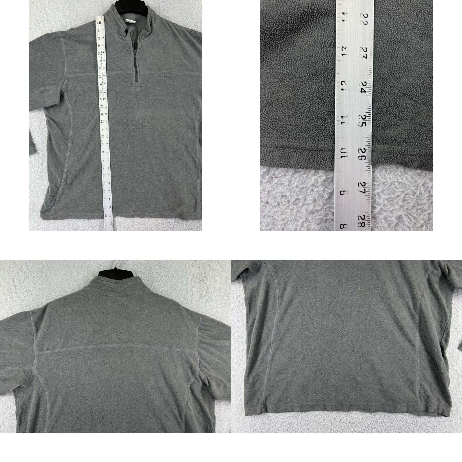 Vintage Columbia Mens Sweater 1/4 Zip Long Sleeve Gray Polyester Fleece Size US XL / EU 56 / 4 - 9 Thumbnail