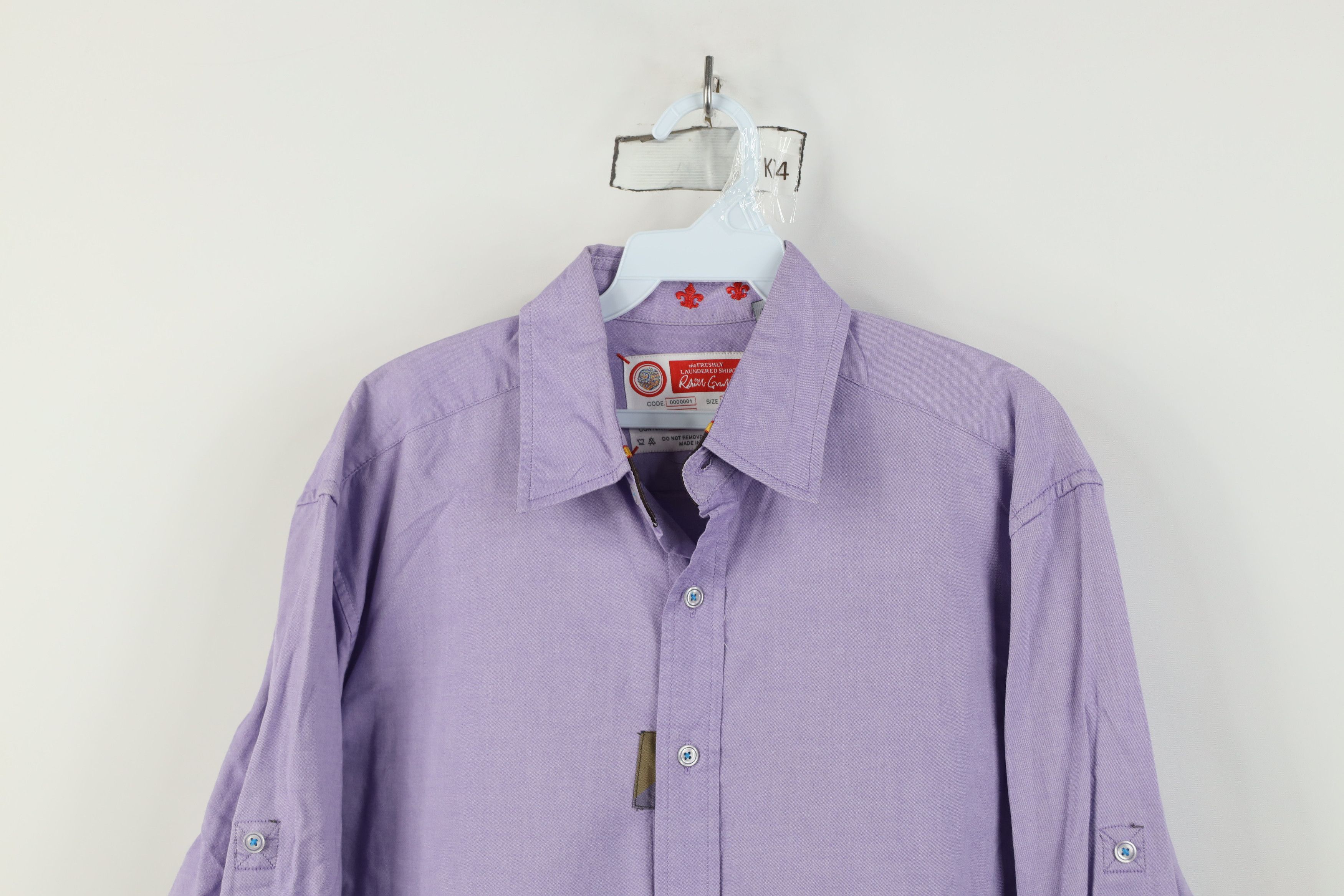 Robert Graham Robert Graham Laundered Roll Cuff Collared Button Shirt Size US M / EU 48-50 / 2 - 2 Thumbnail