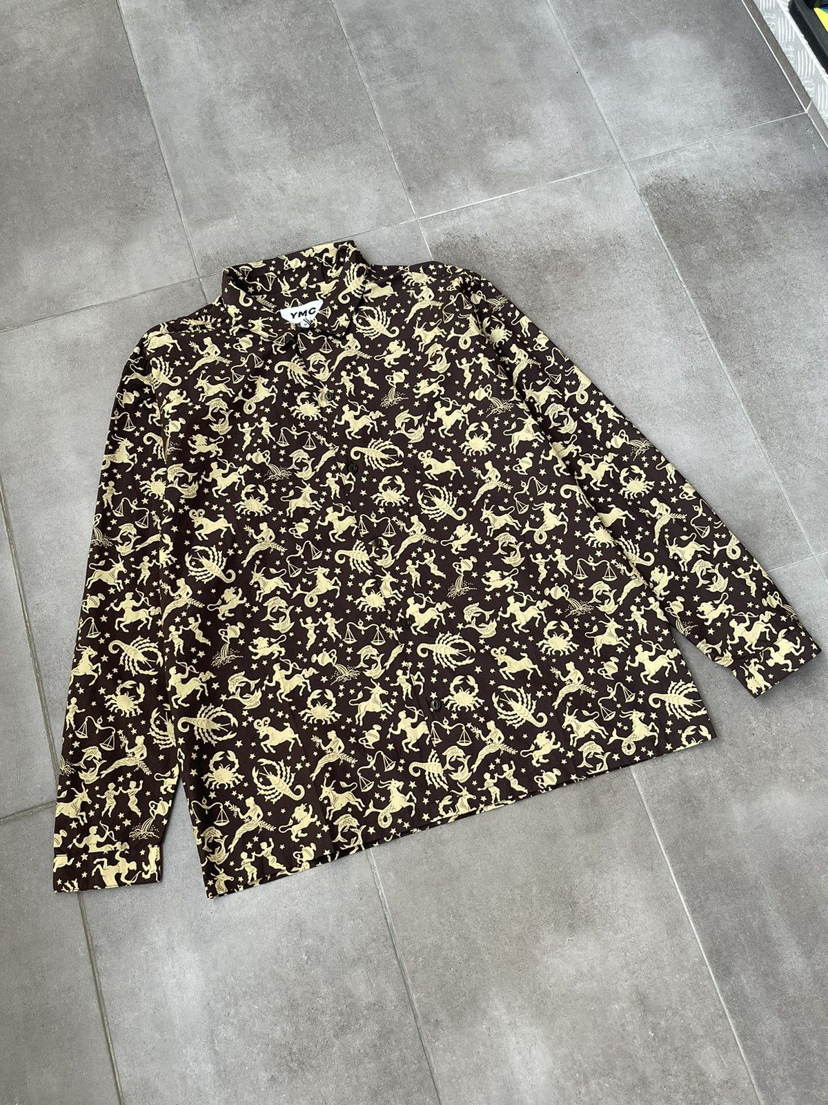 YMC !DS! SS23 YMC Zodiac Motif Silk Button Up Shirt Size US M / EU 48-50 / 2 - 10 Thumbnail