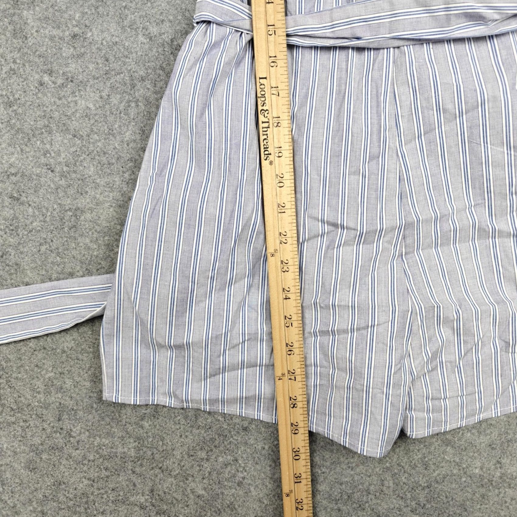 Vintage Andree By Unit Romper Womens Small Blue Striped Belted Lined Sleeveless V Neck Size 28" / US 6 / IT 42 - 7 Thumbnail