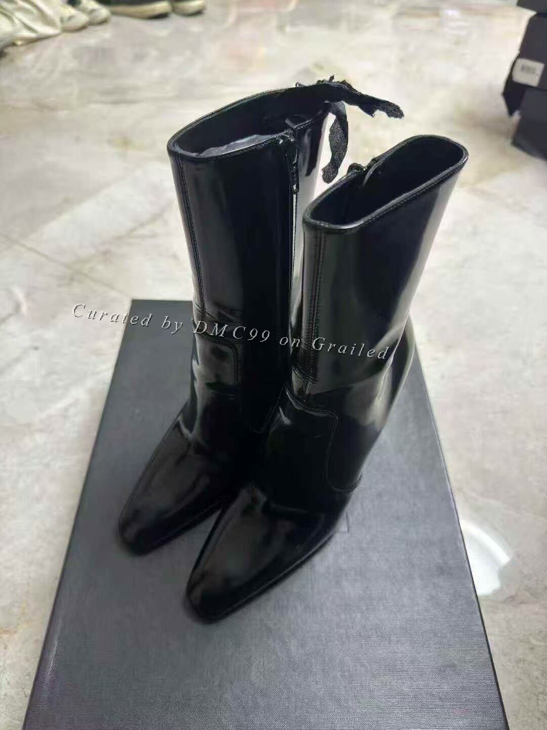 Saint Laurent Paris Saint Laurent Leather Pointed Toe Short Boots Size US 4.5 / IT 34.5 - 1 Thumbnail