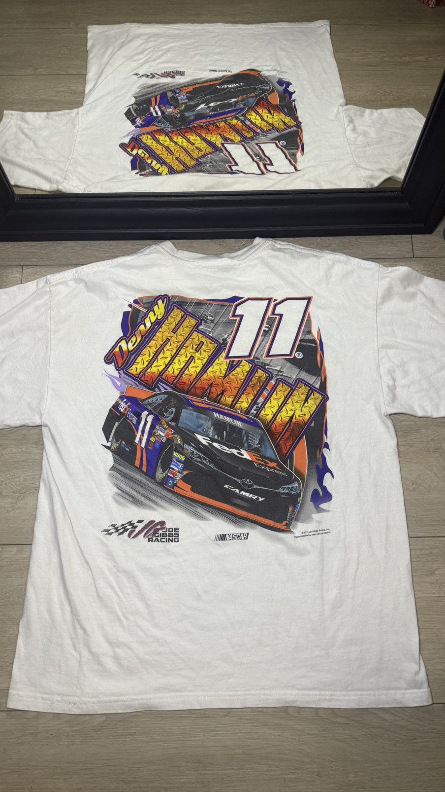 NASCAR Vintage / Y2K NASCAR Denny Hamlin Shirt Size US XL / EU 56 / 4 - 1 Thumbnail