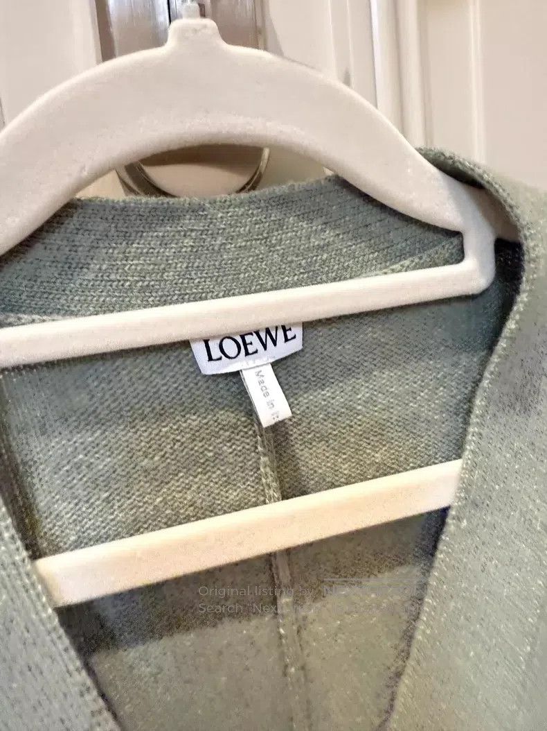 Loewe Loewe Fawn Cardigan, Sage Green, 97% Wool Size XS / US 0-2 / IT 36-38 - 5 Thumbnail